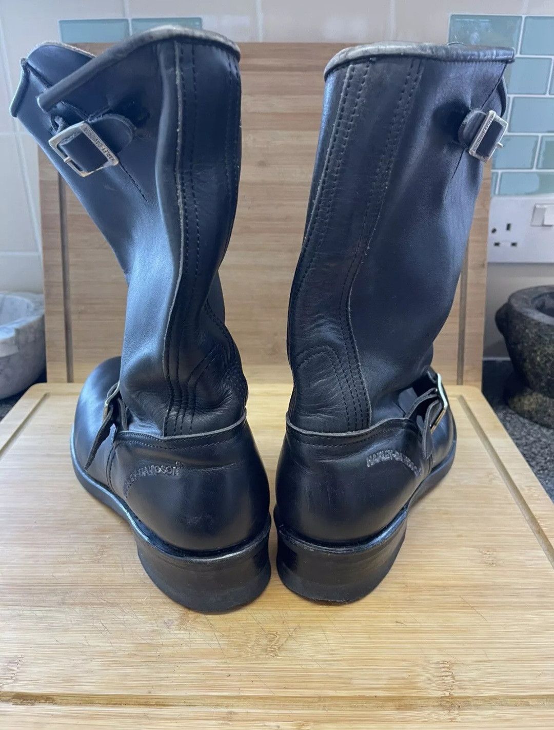 Harley Davidson Vintage Leather Harness Engineer MOTORCYCLE BOOTS Harley Size US 9.5 / EU 42-43 - 3 Thumbnail