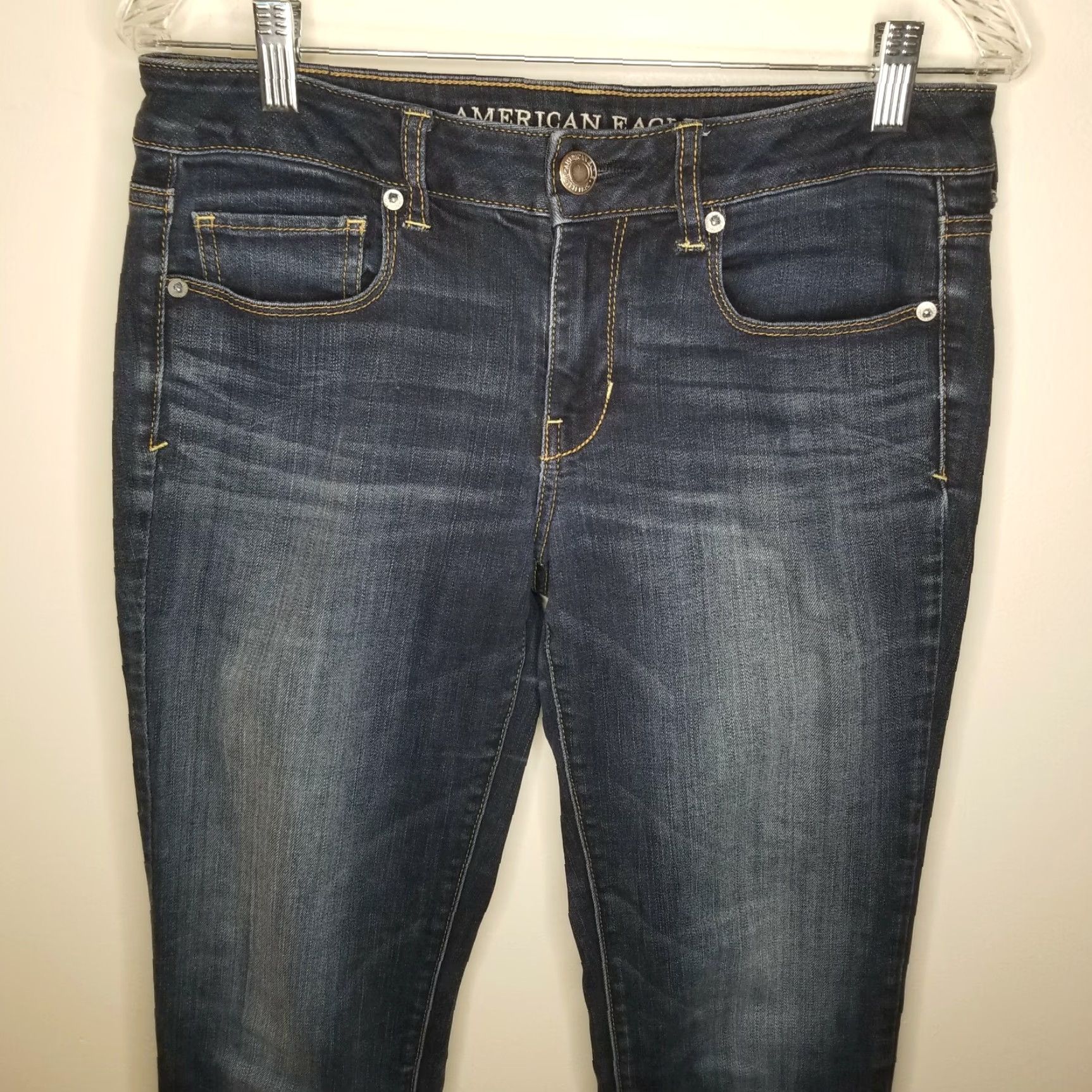 American Eagle Outfitters American Eagle Jeans Womens Skinny Dark Blue Size 8 Size 30" / US 8 / IT 44 - 2 Thumbnail