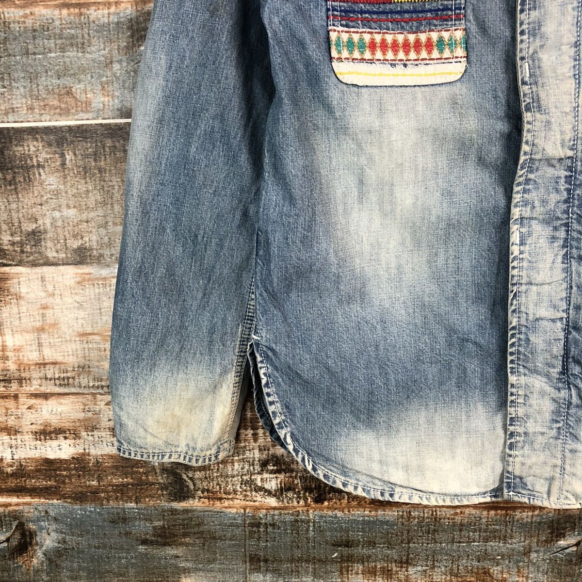 go slow caravan Go Slow Caravan Blue Denim Jacket Hoodie #A2332 Size US XS / EU 42 / 0 - 7 Thumbnail