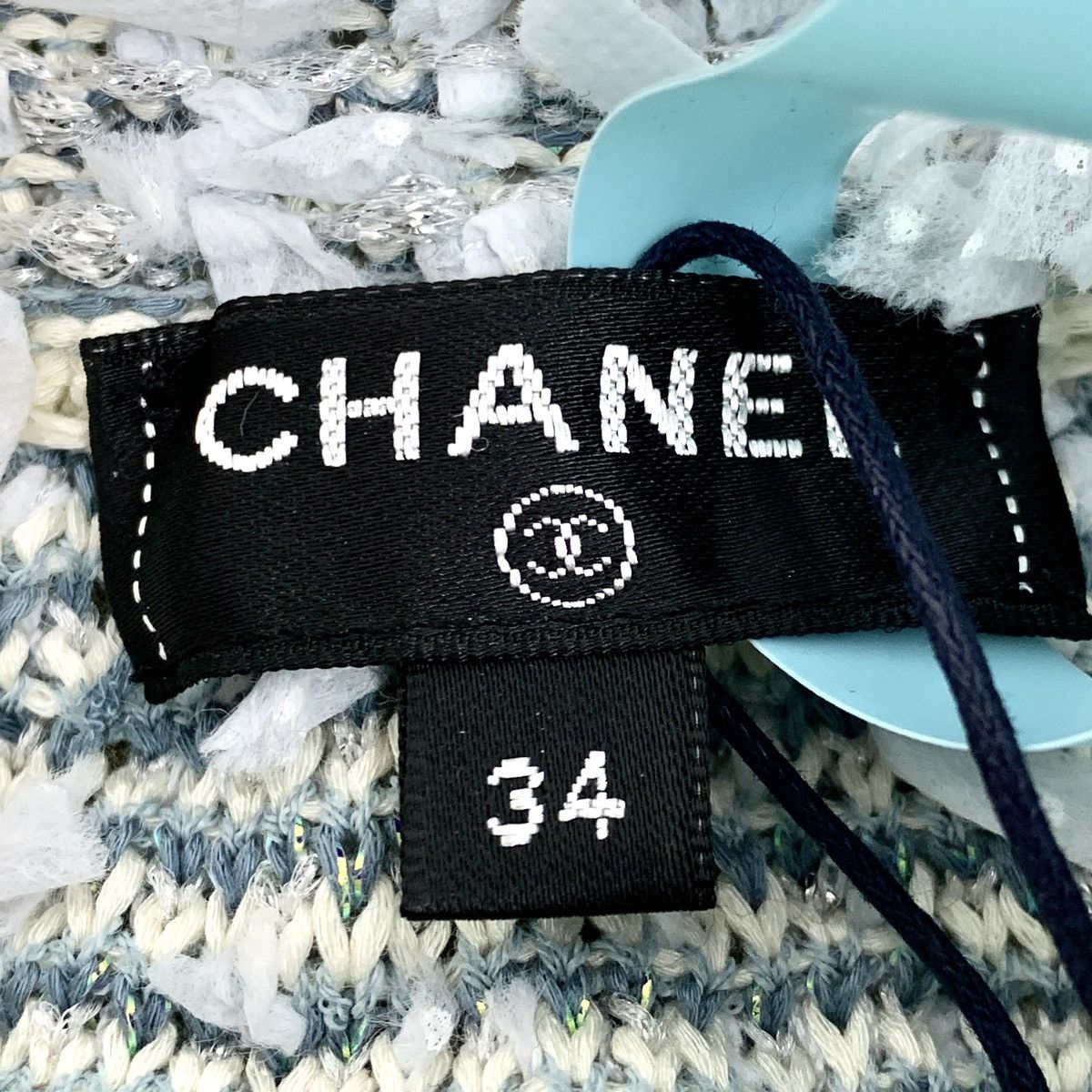 Chanel Chanel light blue fringed floral patchwork bustier dress Size 25" / US 0 / IT 36 - 5 Thumbnail