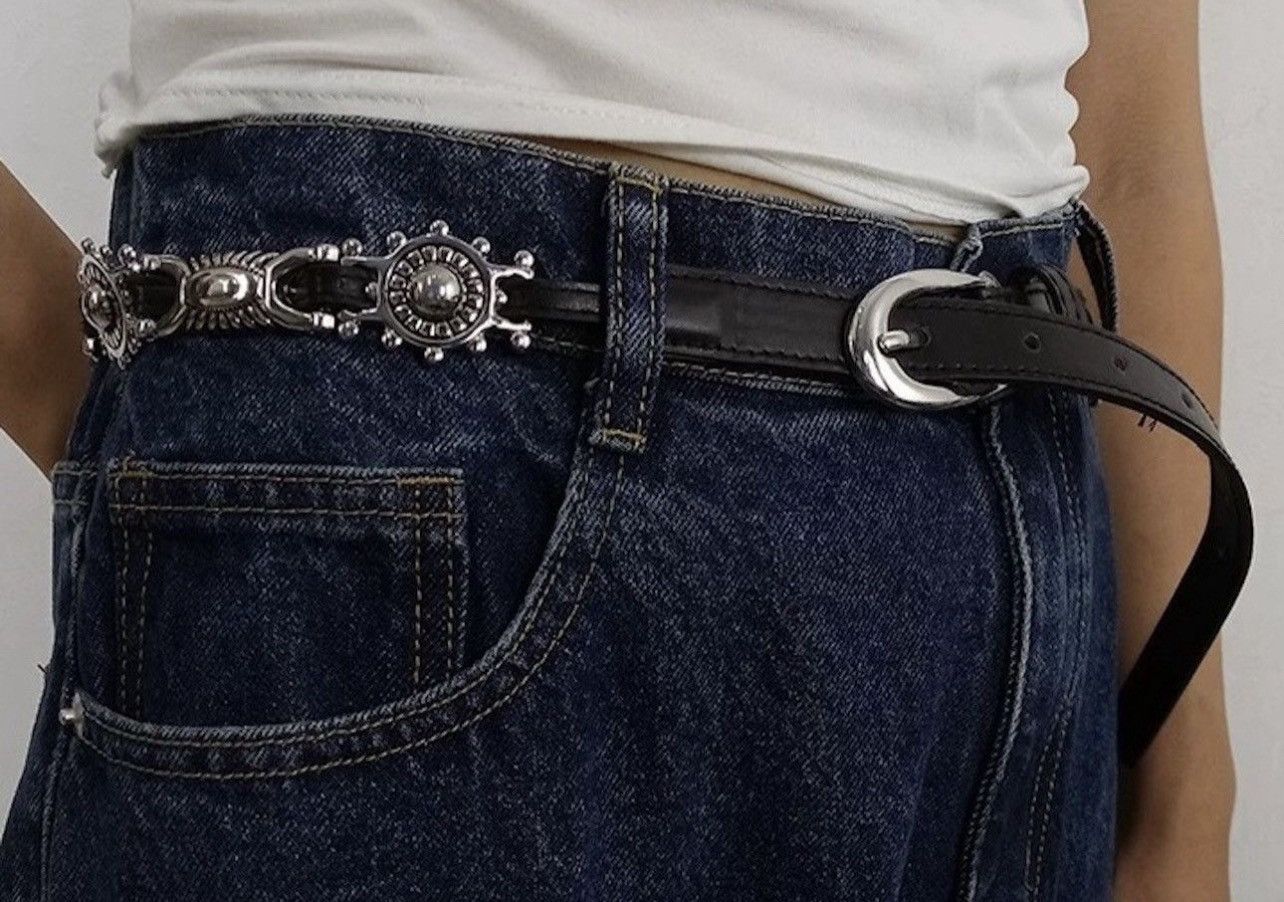 Japanese Brand × Vintage Outdoor punk rock multi pendant pu leather belt Size ONE SIZE - 2 Thumbnail