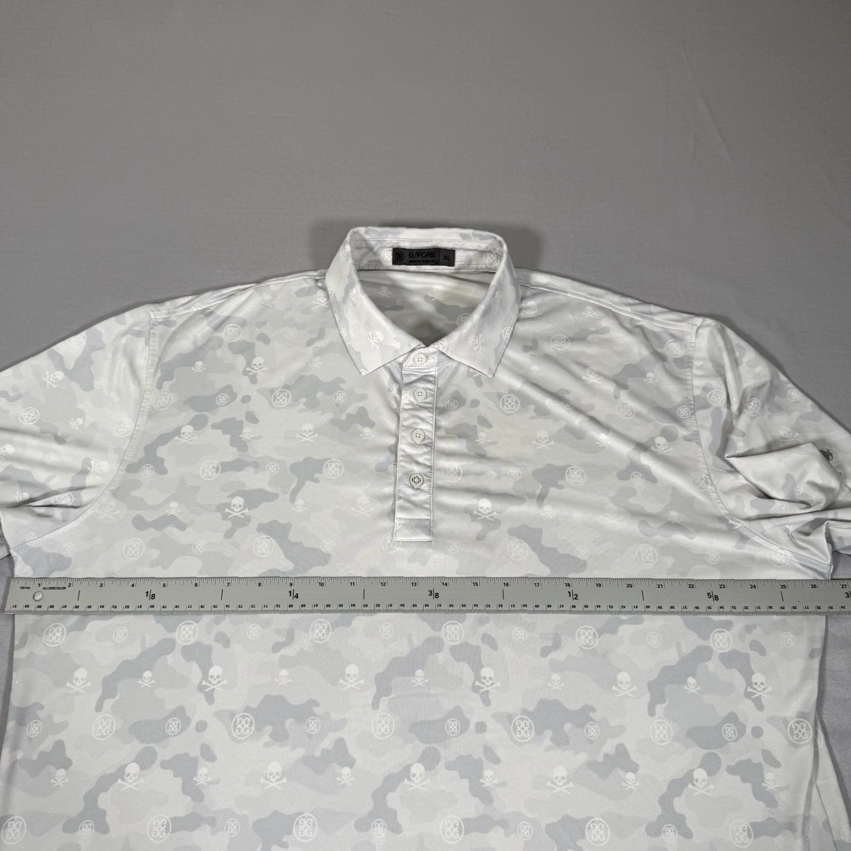 G/FORE G/FORE Polo Shirt Mens XL White Camo Skull Golf Performance Stretch Short Sleeve Size US XL / EU 56 / 4 - 5 Thumbnail