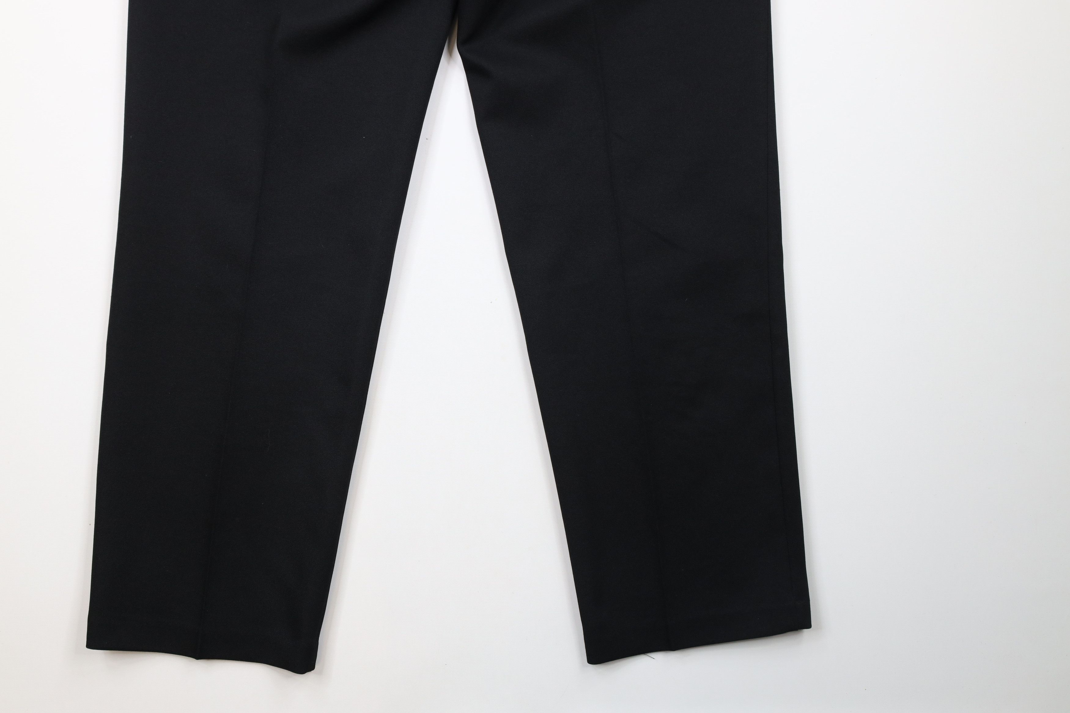Levi's × Vintage Vintage 90s Levis Wide Leg Knit Chino Pants Black Polyester Size 34 - 9 Thumbnail