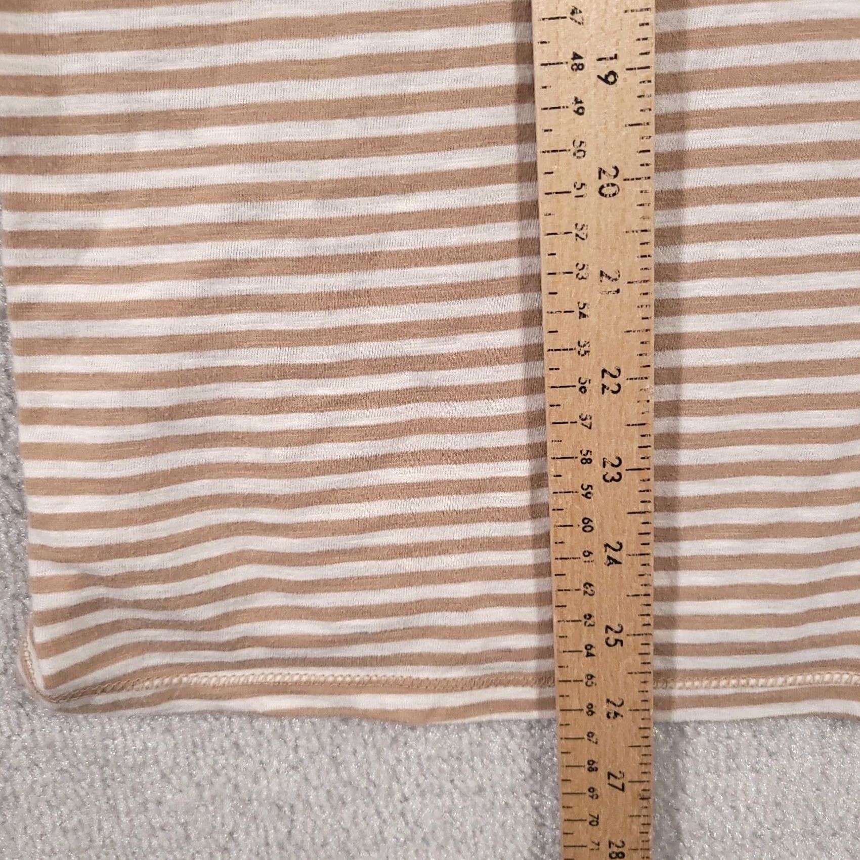 Vintage Northcrest Women's 1X Plus Brown Stripe 3/4 Sleeve Scoop Neck Crochet Shirt Size XL / US 12-14 / IT 48-50 - 7 Thumbnail