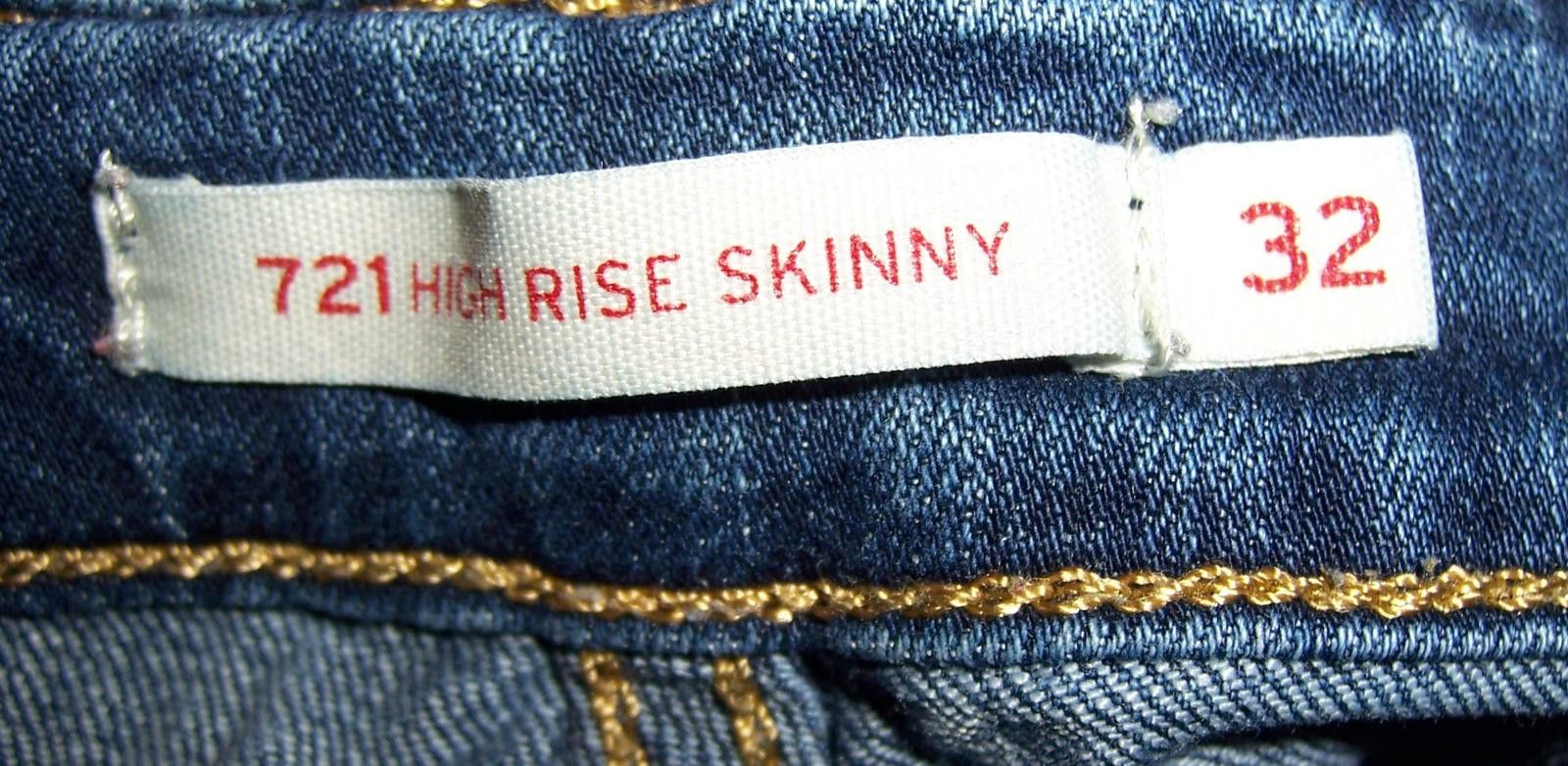 Levi's Levi's Women's 721 High-Rise Skinny jeans 32 x 30 Blue Story Size 32" / US 10 / IT 46 - 5 Thumbnail