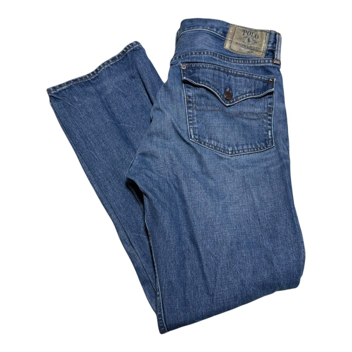 Polo Ralph Lauren Polo Ralph Lauren Mexico 100% Cotton Jean Pants Men’s 35x32 Size US 35 - 1 Thumbnail