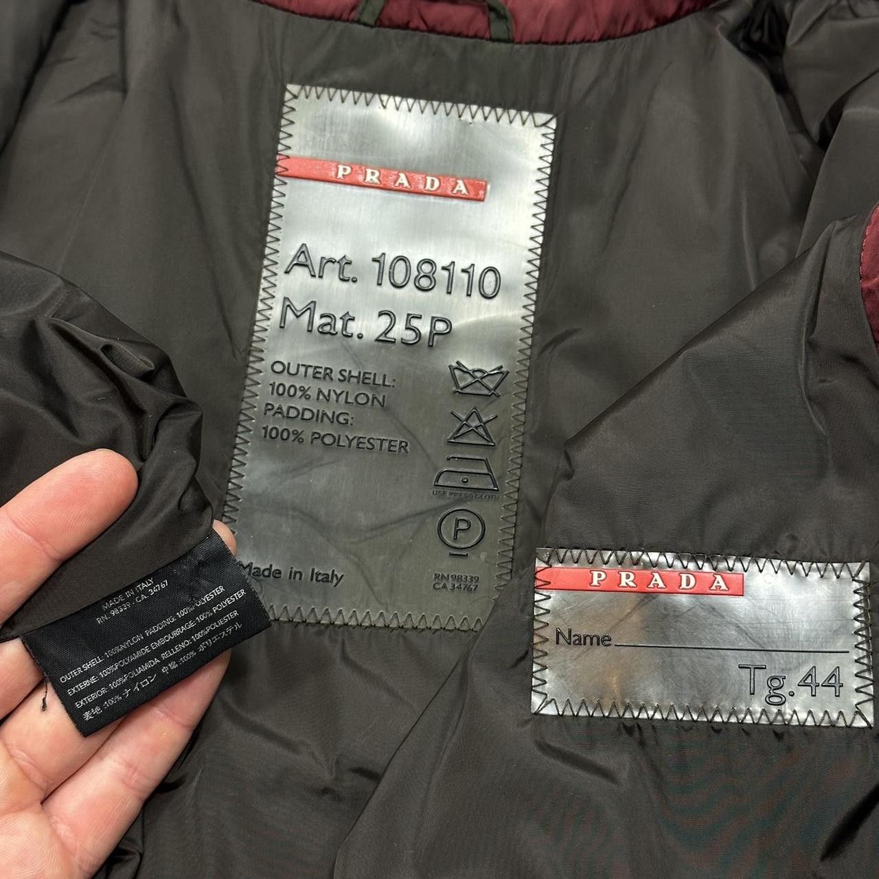Prada Prada Sport AW00 Tech Nylon Padded Backpack Jacket IT44 (S) Size US S / EU 44-46 / 1 - 7 Thumbnail