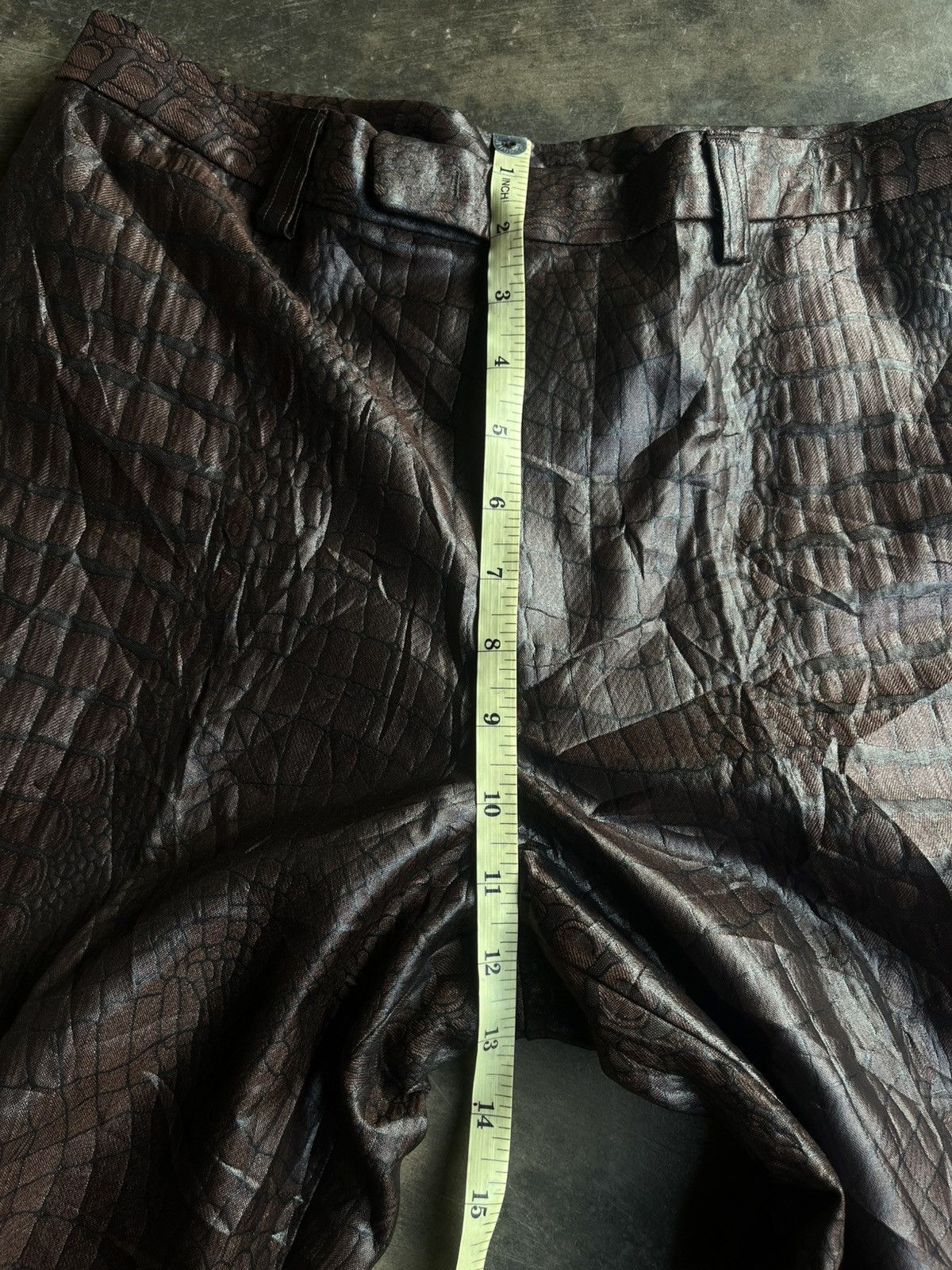 Jean Paul Gaultier JEAN PAUL GAULTIER HOMME JPG CROCODILE LEATHER EFFECT PANTS Size US 30 / EU 46 - 14 Thumbnail
