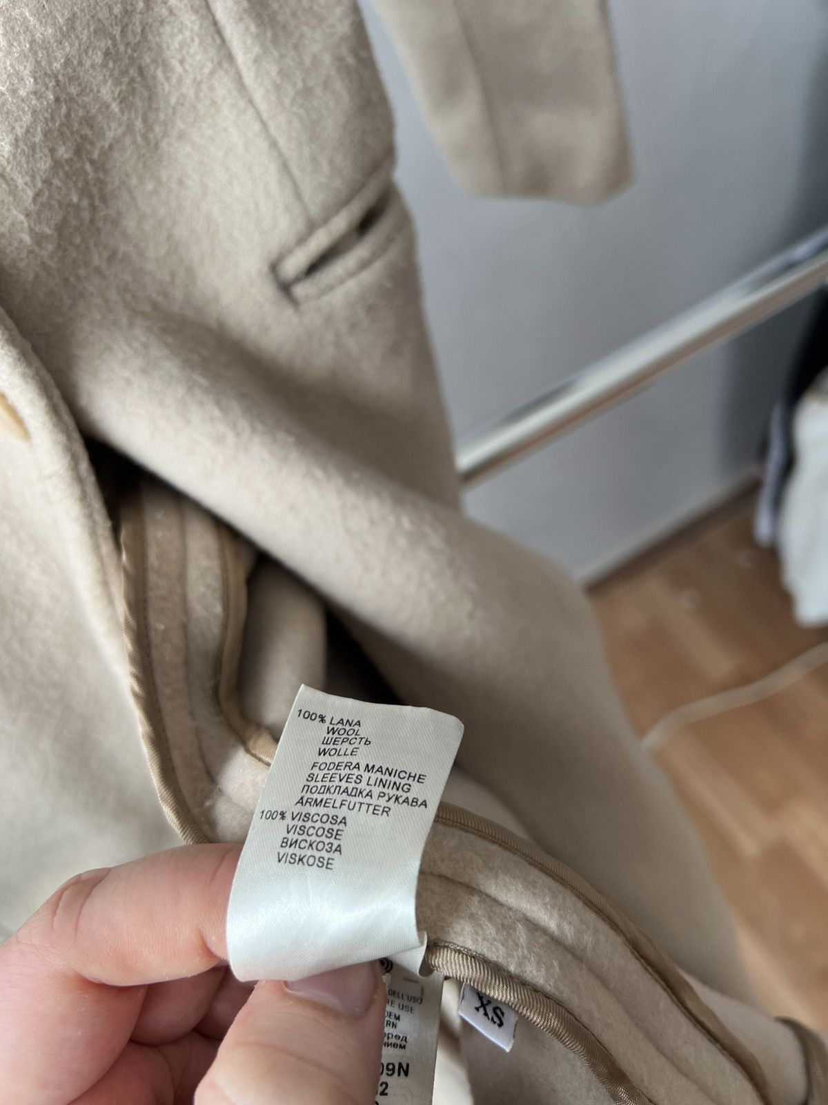 Falcone FALCONERI MADE IN ITALY CREAM WOMEN WOOL LUXURY COAT SIZE XS Size XS / US 0-2 / IT 36-38 - 14 Thumbnail