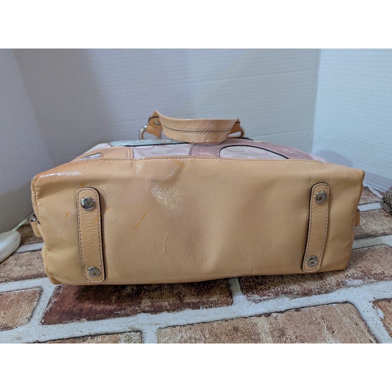 Coach Y2K Coach Ashley Signature Patchwork Bag Glam Shoulder Purse Size ONE SIZE - 6 Thumbnail