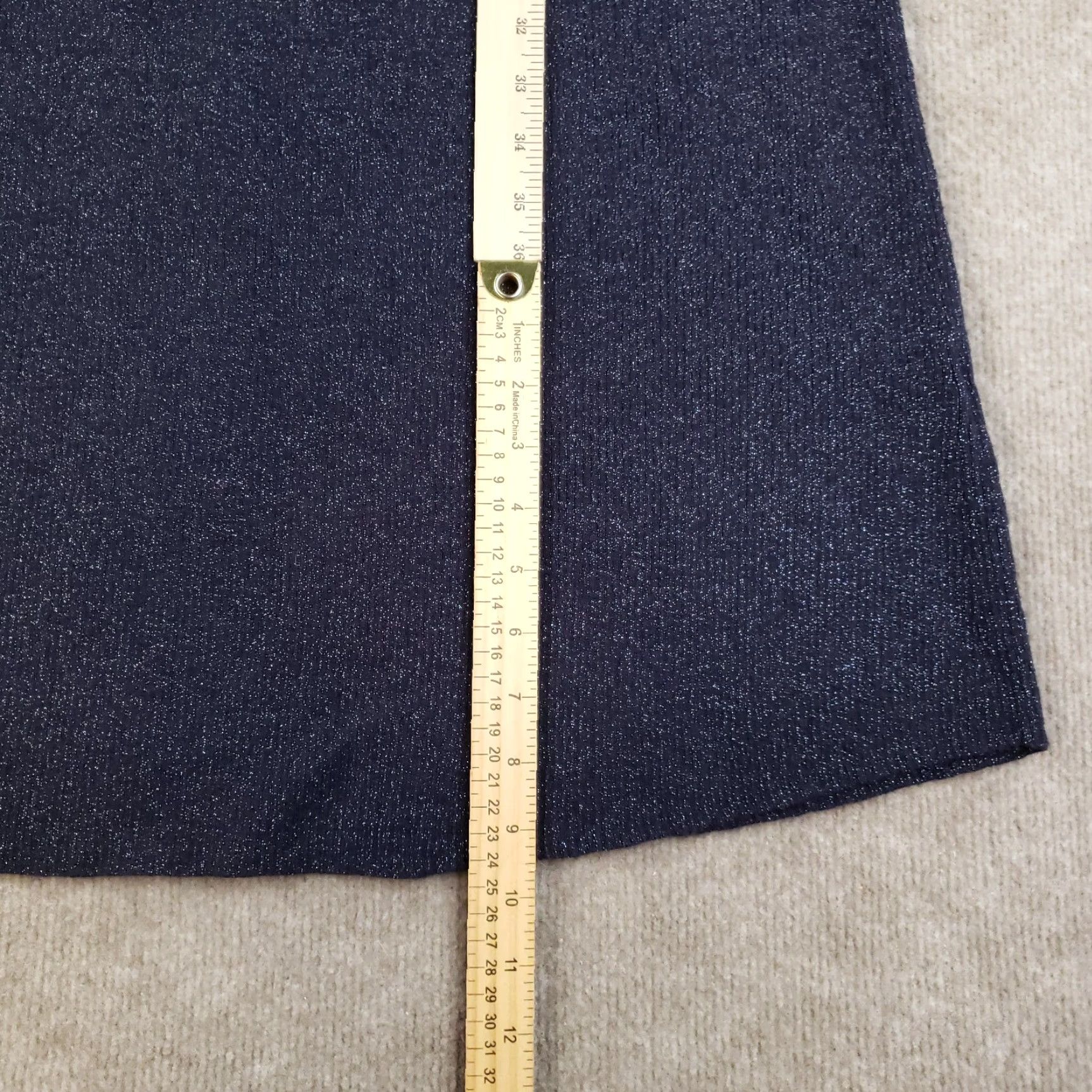 Anthropologie Anthropologie Selena Dress Women XL Blue Shimmer Knit Midi Dip Back Ribbed Size XL / US 12-14 / IT 48-50 - 4 Thumbnail