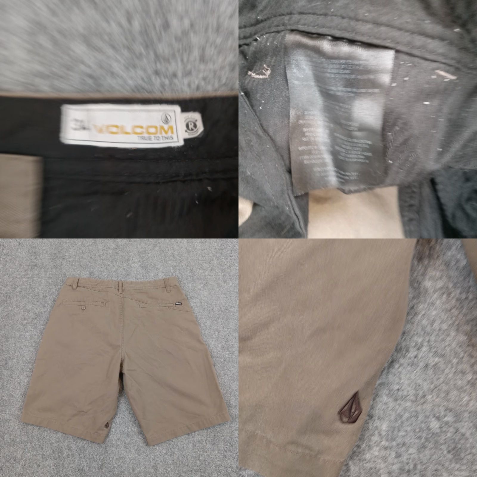 Volcom Volcom Mens Shorts 29 Brown Flat Front Chino Casual Stretch Pockets Size US 29 - 8 Thumbnail