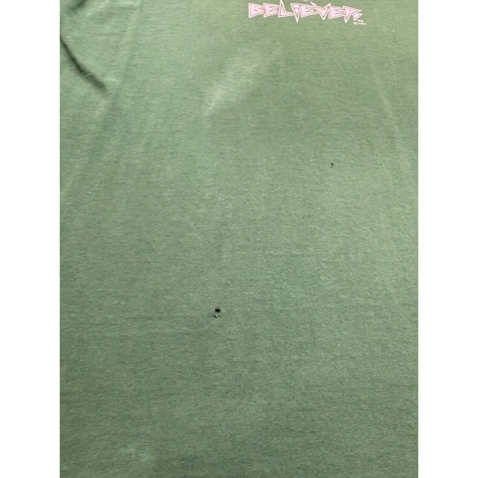 1995 Alien Workshop “BELIEVER” Green Skateboard TShirt Green Short Sleeve T Shirts