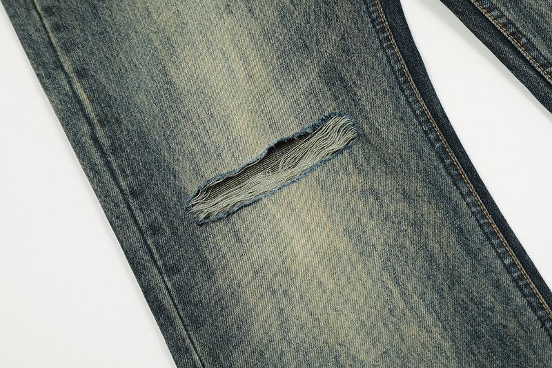 Vintage American retro cleanfit washed flared ripped jeans Size US 32 / EU 48 - 5 Thumbnail