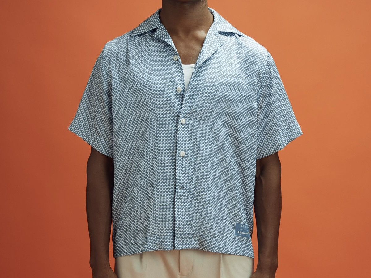 Reiss MCLAREN F1 CUBAN COLLAR SHIRT IN AIRFORCE BLUE Size US L / EU 52-54 / 3 - 1 Thumbnail