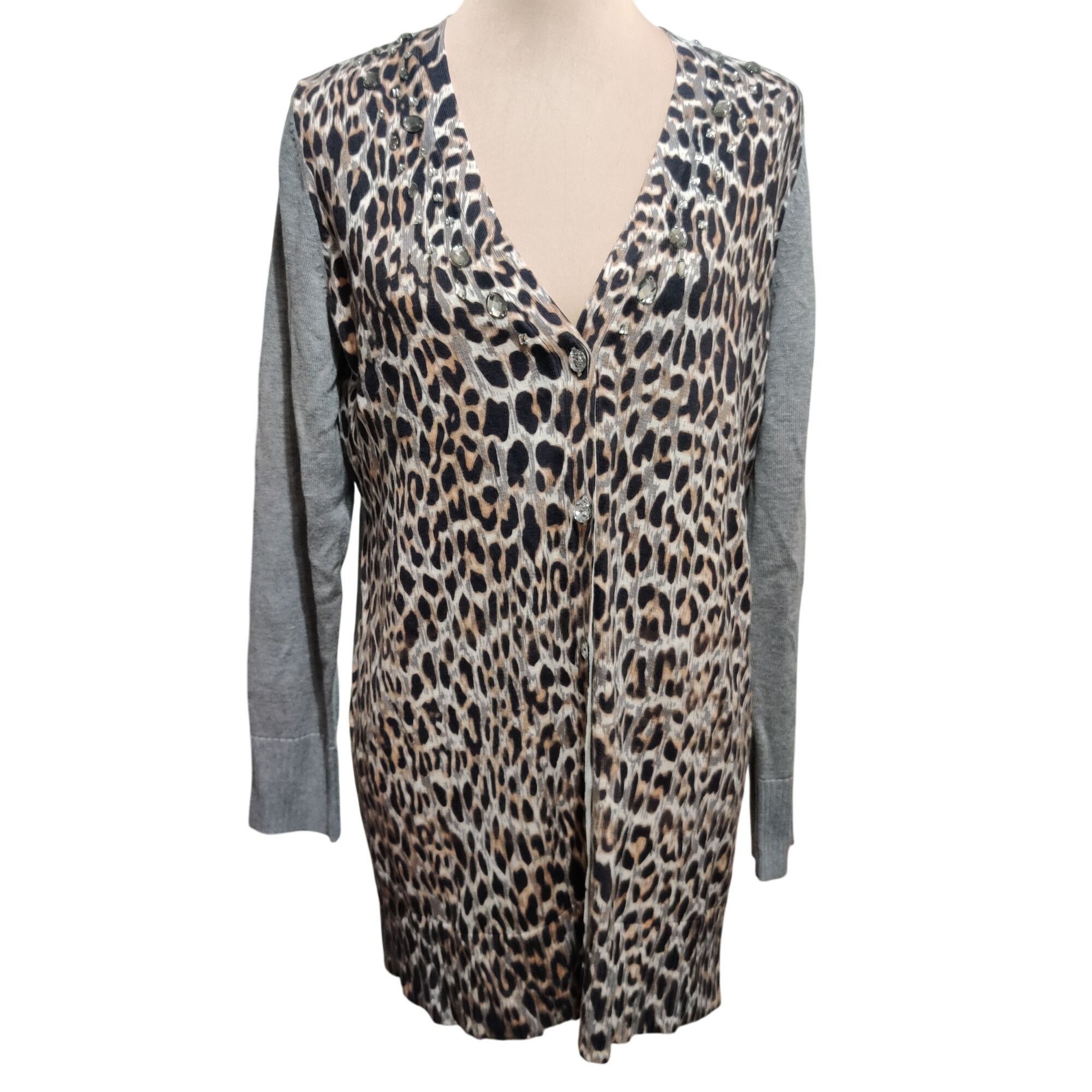 Chicos Chicos 1 M Leopard Print Cardigan Long Sleeve Rhinestone But Size M / US 6-8 / IT 42-44 - 1 Thumbnail