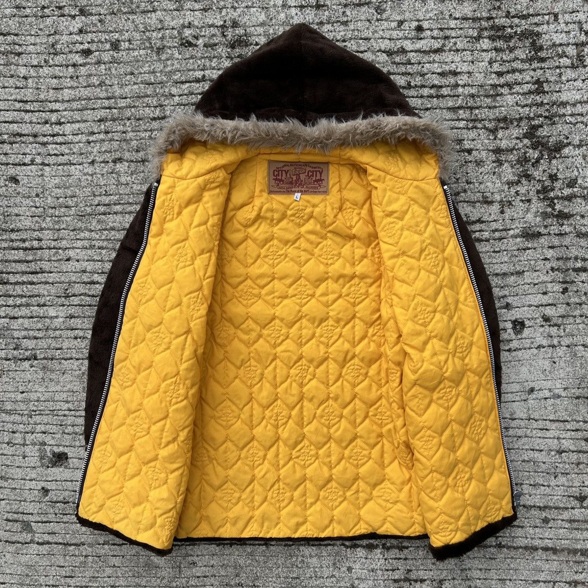 Bape 1990s OG A Bathing Ape QuiltedLined Eskimo Fur Hooded Jacket Size US L / EU 52-54 / 3 - 2 Thumbnail