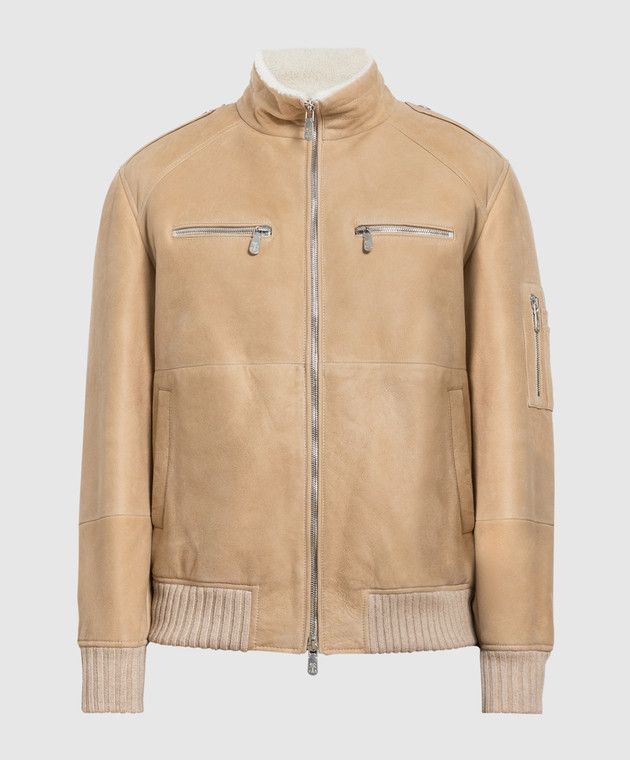 Brunello Cucinelli o1w1db11225 Pilot Suede Jacket in Brown Size US M / EU 48-50 / 2 - 1 Thumbnail