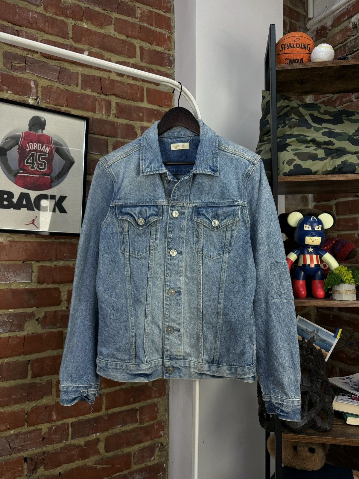 Allsaints All Saints Spitalfields Dustout Distressed Denim Jacket Size US M / EU 48-50 / 2 - 1 Thumbnail