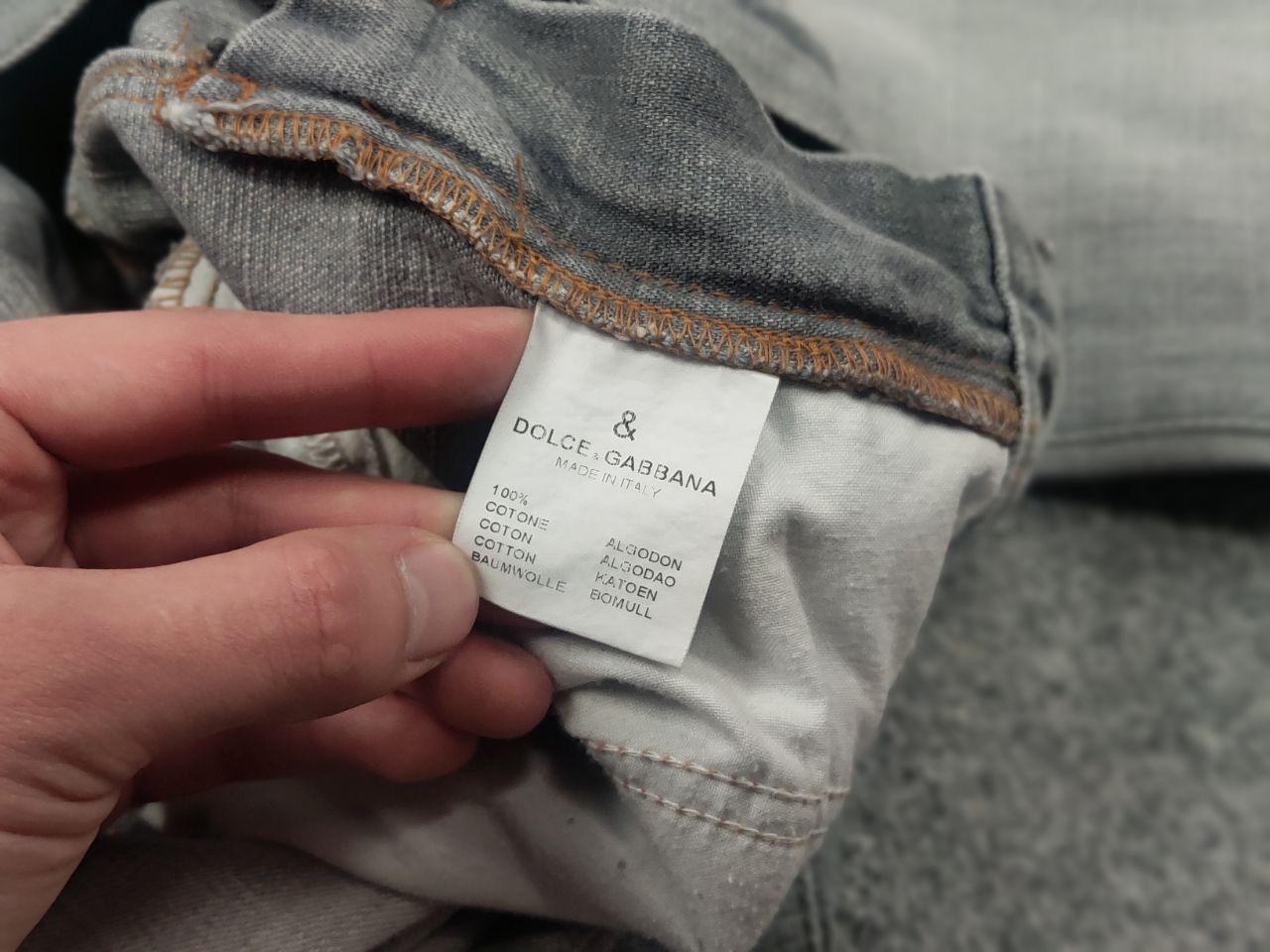 Vintage Dolce & Gabbana Work Project Faded Gray Denim Jeans