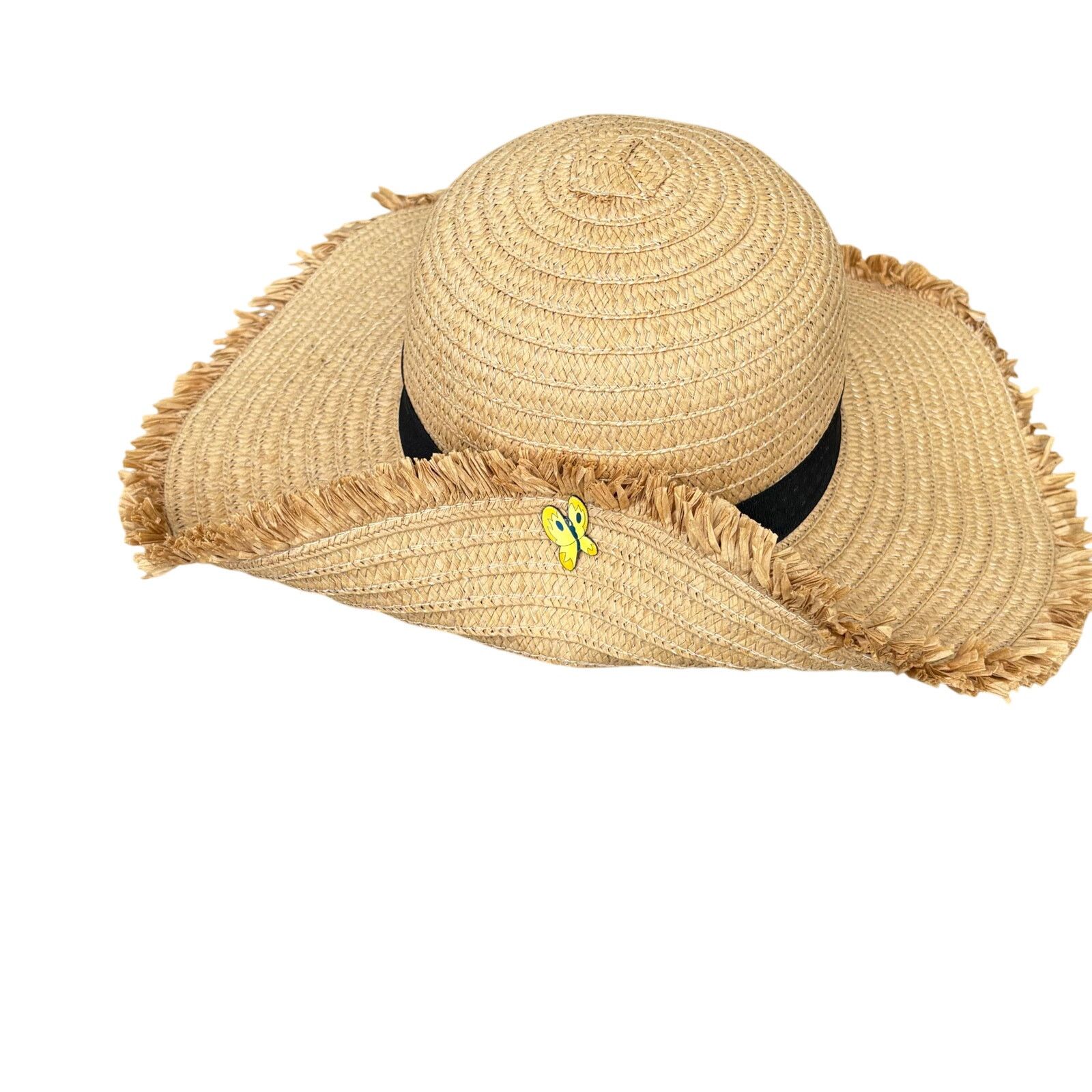 Other Women's Straw butterfly Hat Size ONE SIZE - 5 Thumbnail