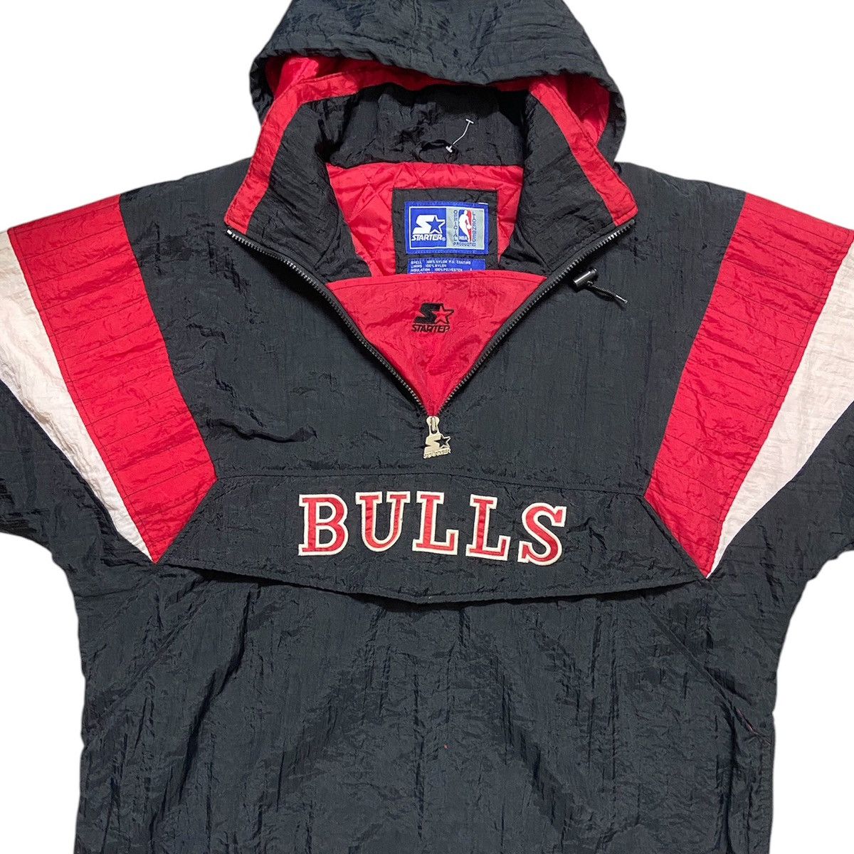 NBA × Starter Vintage 90s Starter Chicago Bulls Anorak Jacket Size US L / EU 52-54 / 3 - 3 Thumbnail