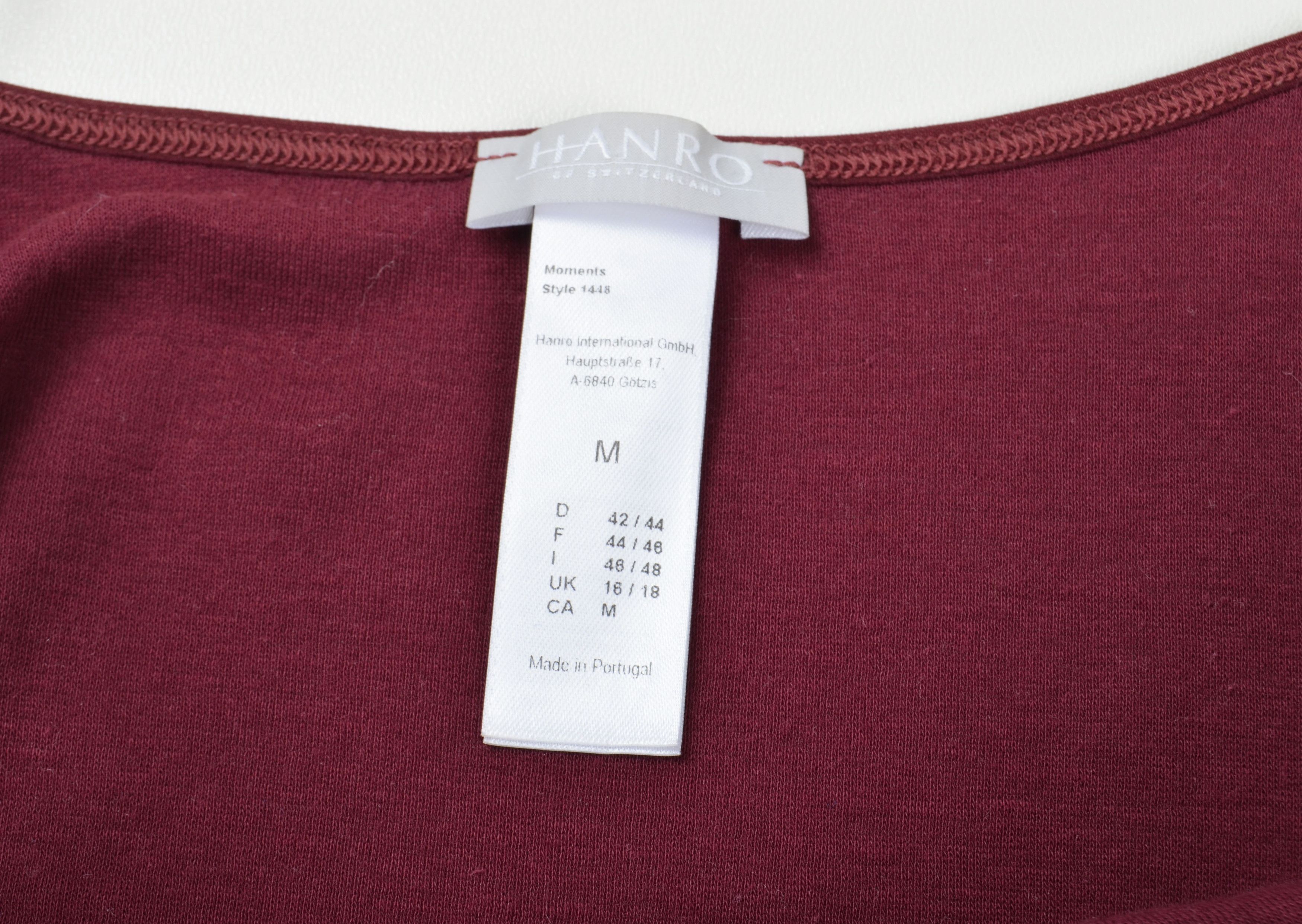 Hanro Hanro of Switzerland Burgundy Lace Cami Tank Top Size M / US 6-8 / IT 42-44 - 7 Thumbnail