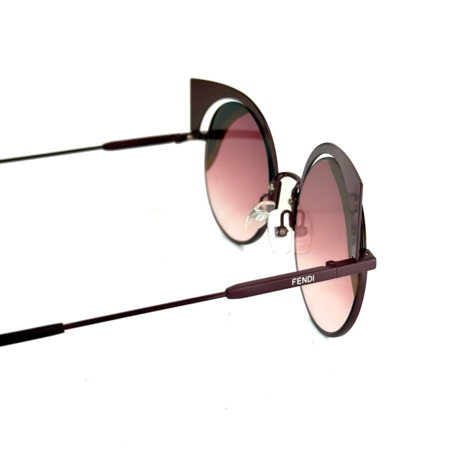 Fendi FENDI 0215 HYPNOSHINE FF0215S Burgundy Pink Gold Sunglasses Size ONE SIZE - 3 Thumbnail