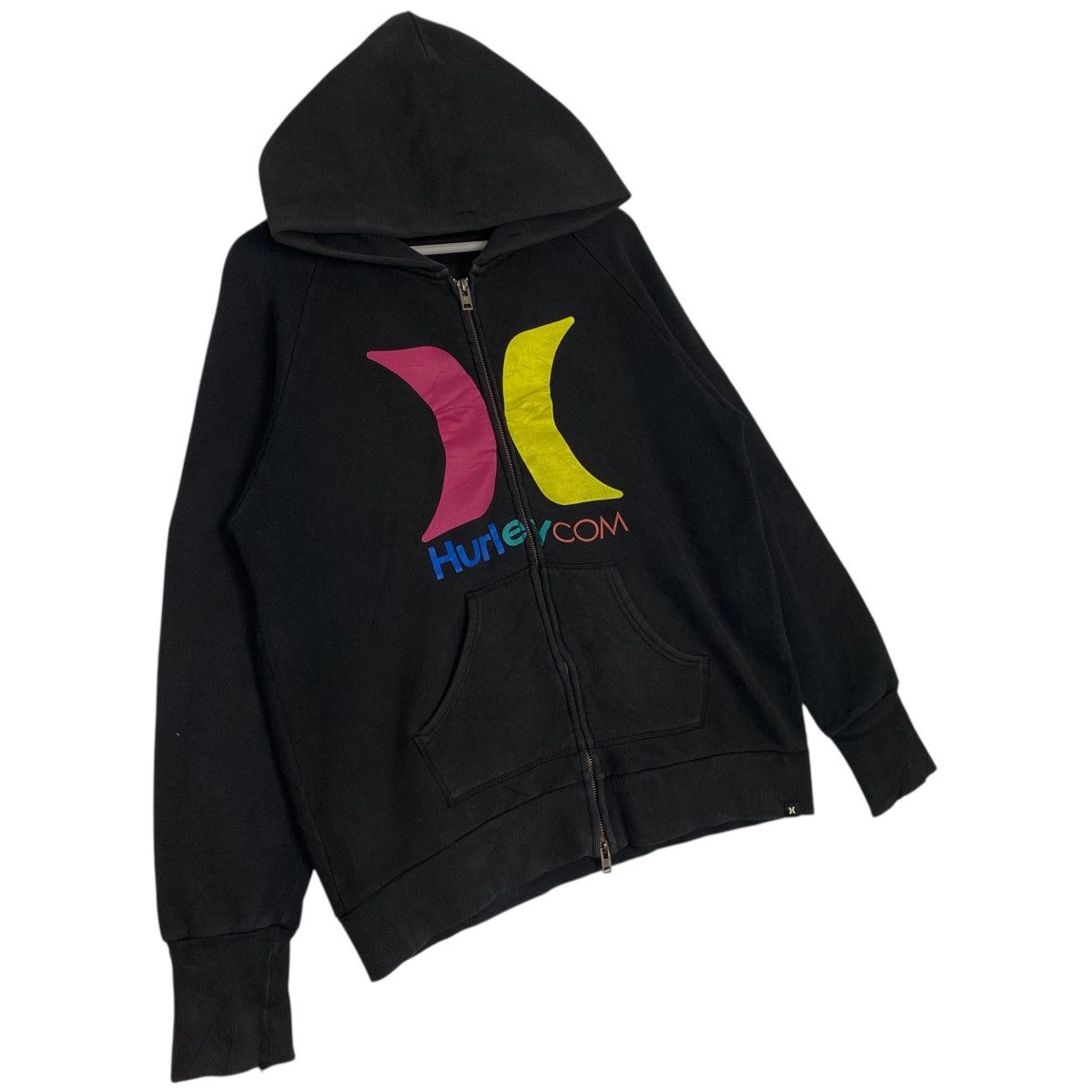 Vintage Vintage Hurley Men’s Hoodie Big Printed Black Pullover SizeM Size US M / EU 48-50 / 2 - 3 Thumbnail