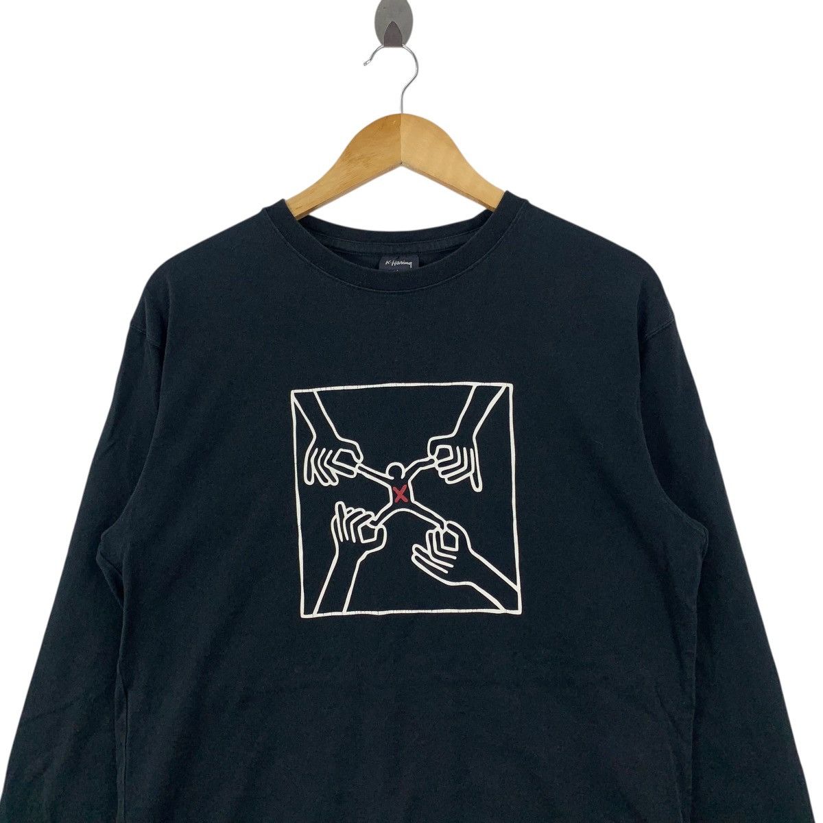 Keith Haring K HARING Keith Haring Street Pop Art Long Sleeve Tshirt Size US L / EU 52-54 / 3 - 2 Thumbnail
