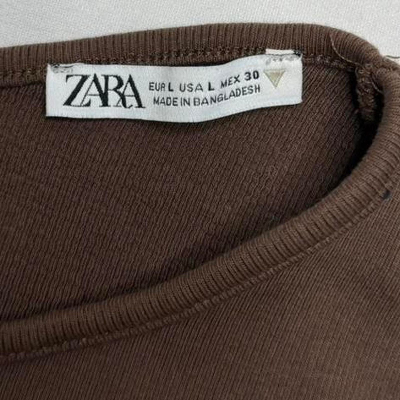 Zara Zara Brown Fitted Full Length Casual Open back size large Size L / US 10 / IT 46 - 3 Thumbnail