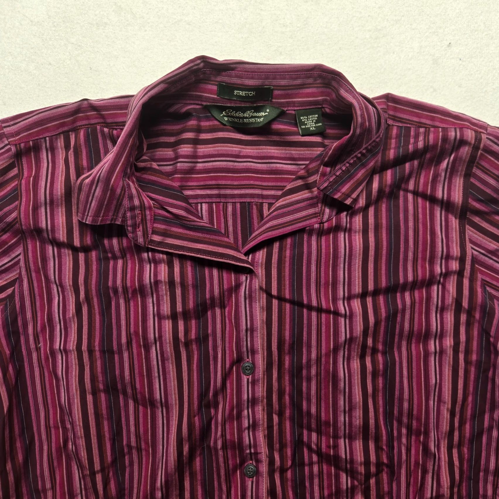 Eddie Bauer VINTAGE Eddie Bauer Purple Striped Button-Up Long Sleeve Shirt Adult Womens XL Size XL / US 12-14 / IT 48-50 - 2 Thumbnail