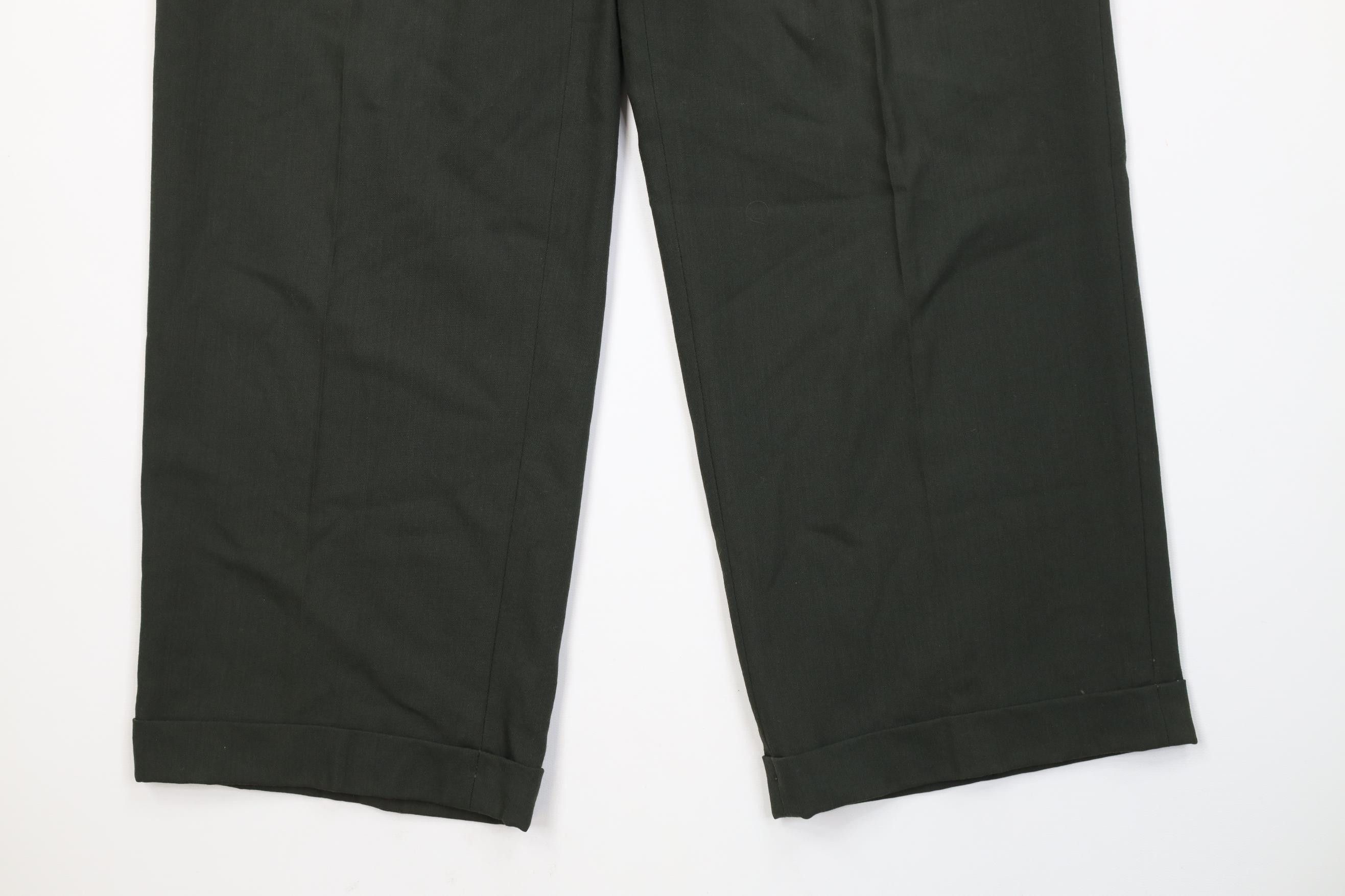 Vintage Vintage 90s Streetwear Wool Blend Knit Wide Leg Chino Pants Size US 32 / EU 48 - 4 Thumbnail