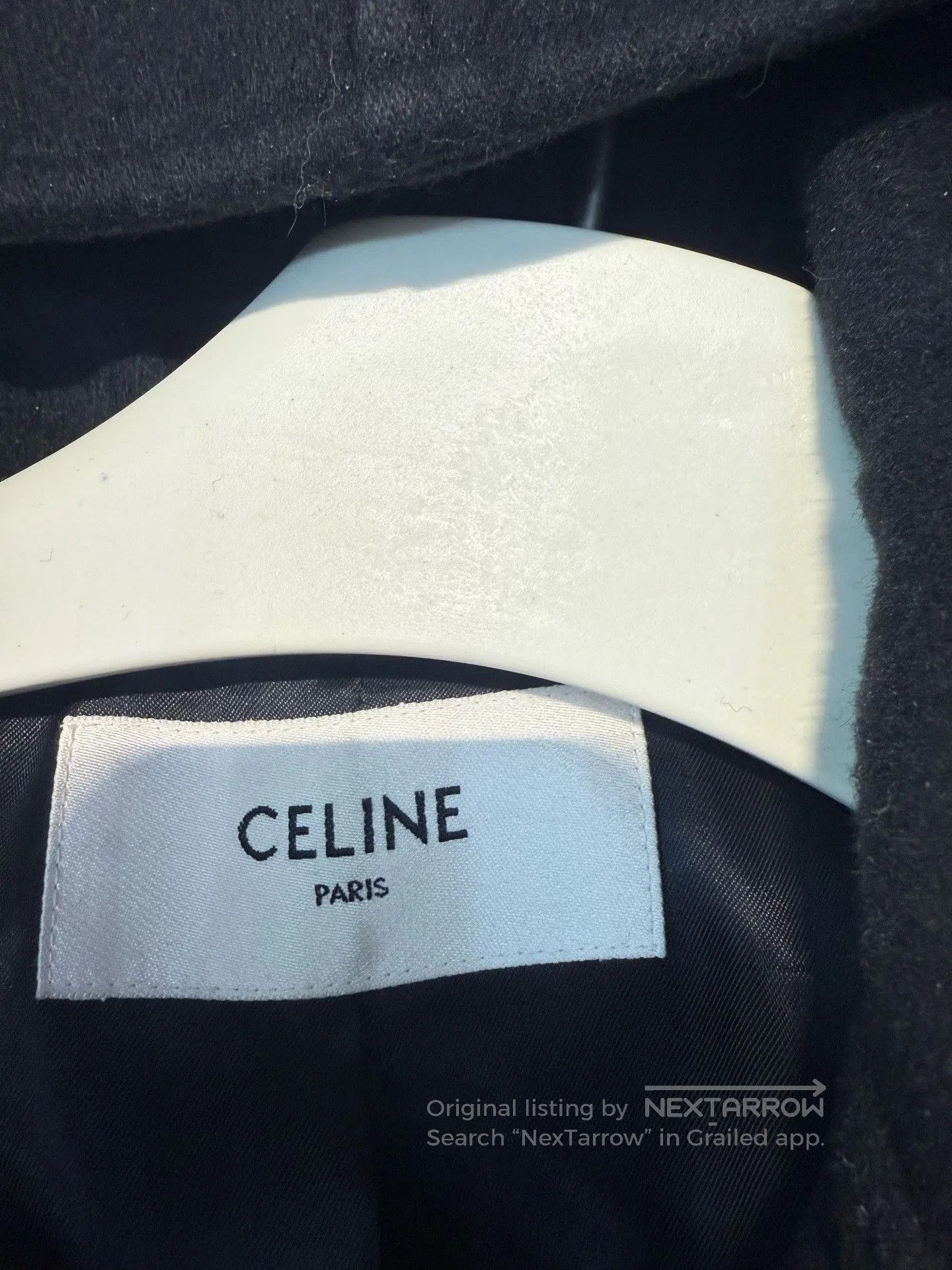 Celine Celine Black Hooded Wool Blend Coat. Size US L / EU 52-54 / 3 - 7 Thumbnail
