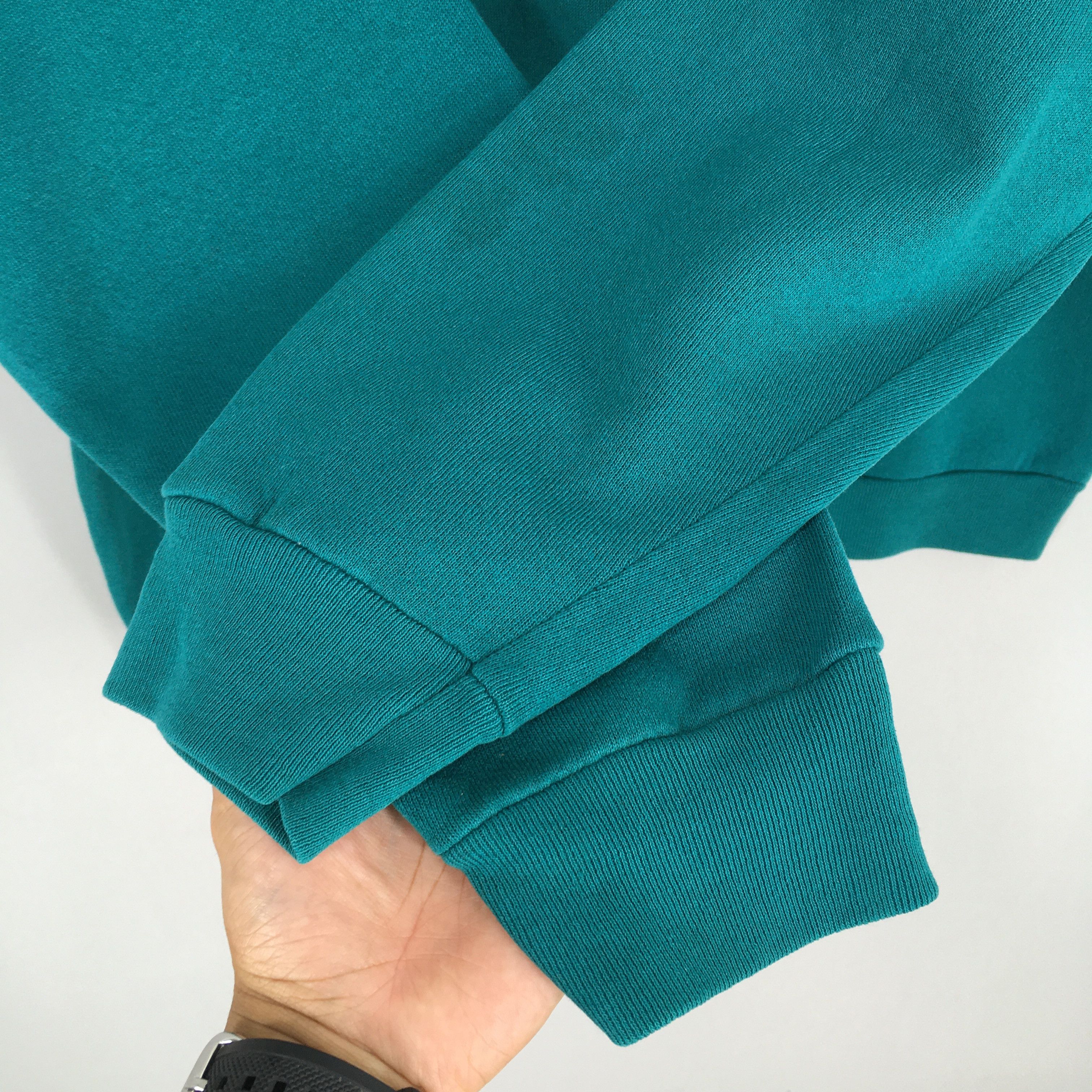 Tultex Vintage 90s Tultex Plain Green Turquoise Sweatshirt Large Size US L / EU 52-54 / 3 - 4 Thumbnail