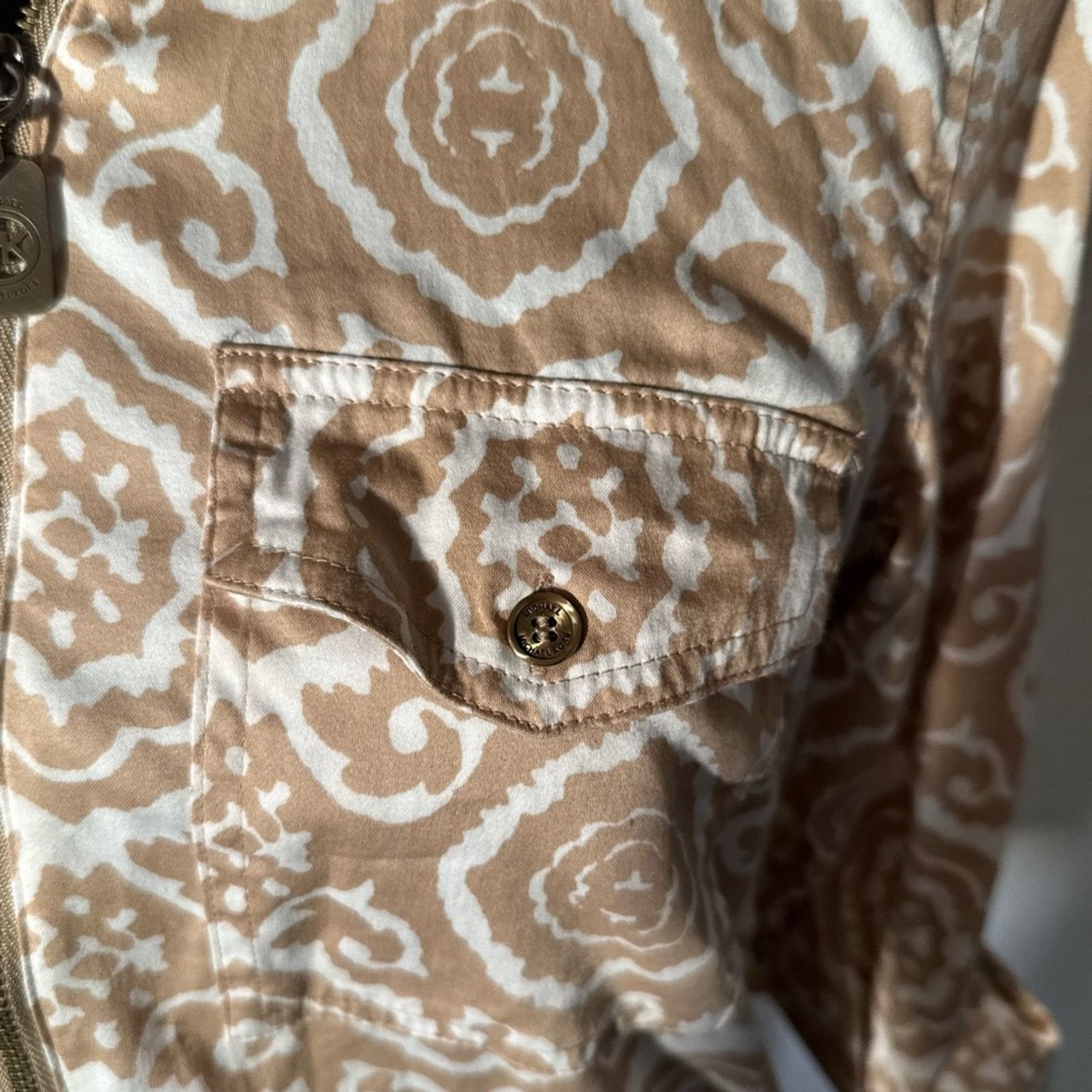 Other Michael Kors Women Zip-up Blouse beige nude and white Size S / US 4 / IT 40 - 3 Thumbnail