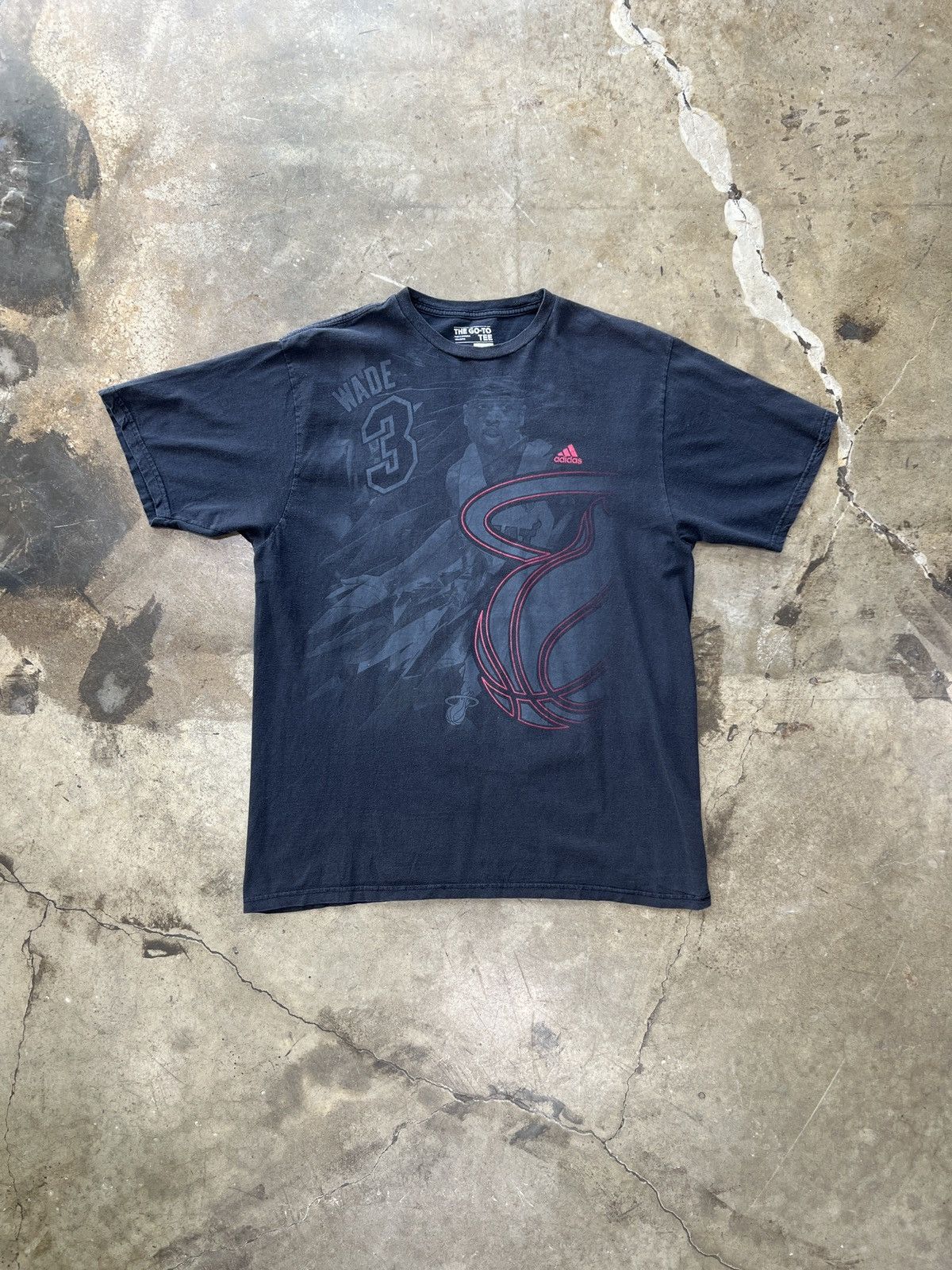 NBA Adidas Dwyane Wade D-Wade 3 Miami Heat Tee XL Size US XL / EU 56 / 4 - 2 Thumbnail