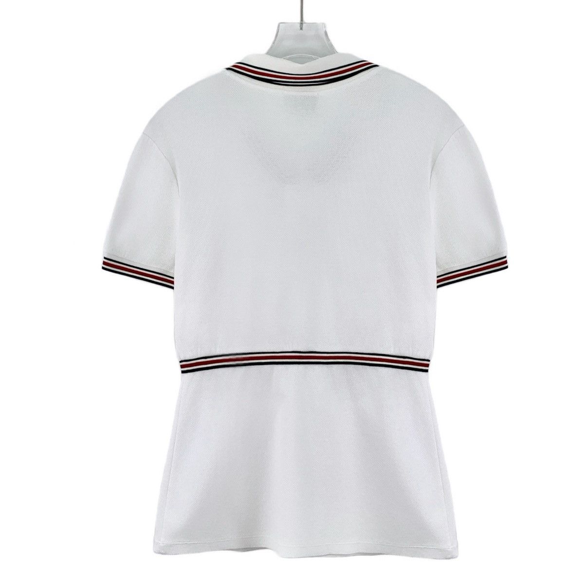 Gucci Gucci White Piqué Stripe Short Sleeve Cotton Dress K26WX Size M / US 6-8 / IT 42-44 - 2 Thumbnail