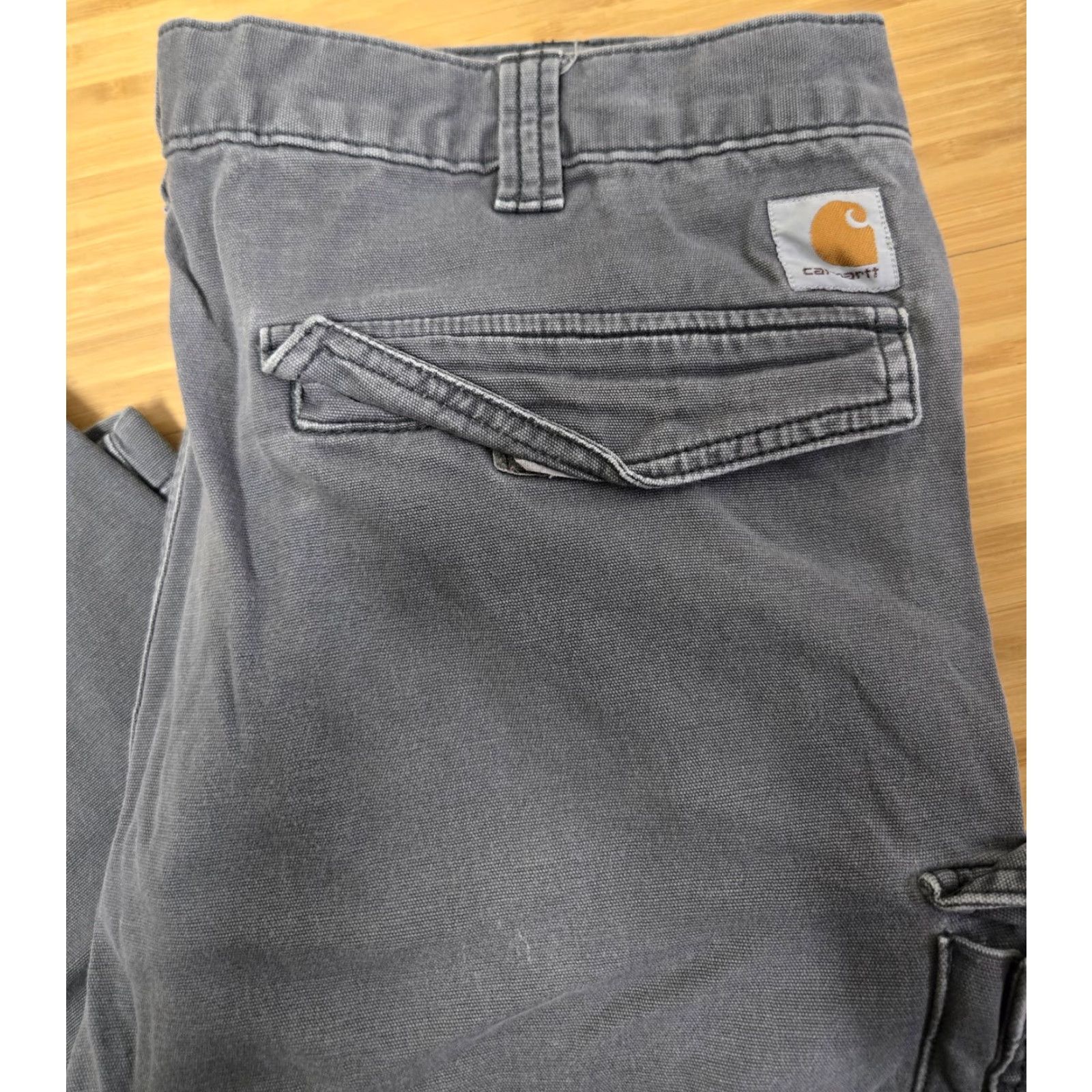 Carhartt Carhartt Pants Mens 40x32 Gray Cargo Relaxed Fit Work Utility Stretch 103574 Size US 40 / EU 56 - 2 Thumbnail