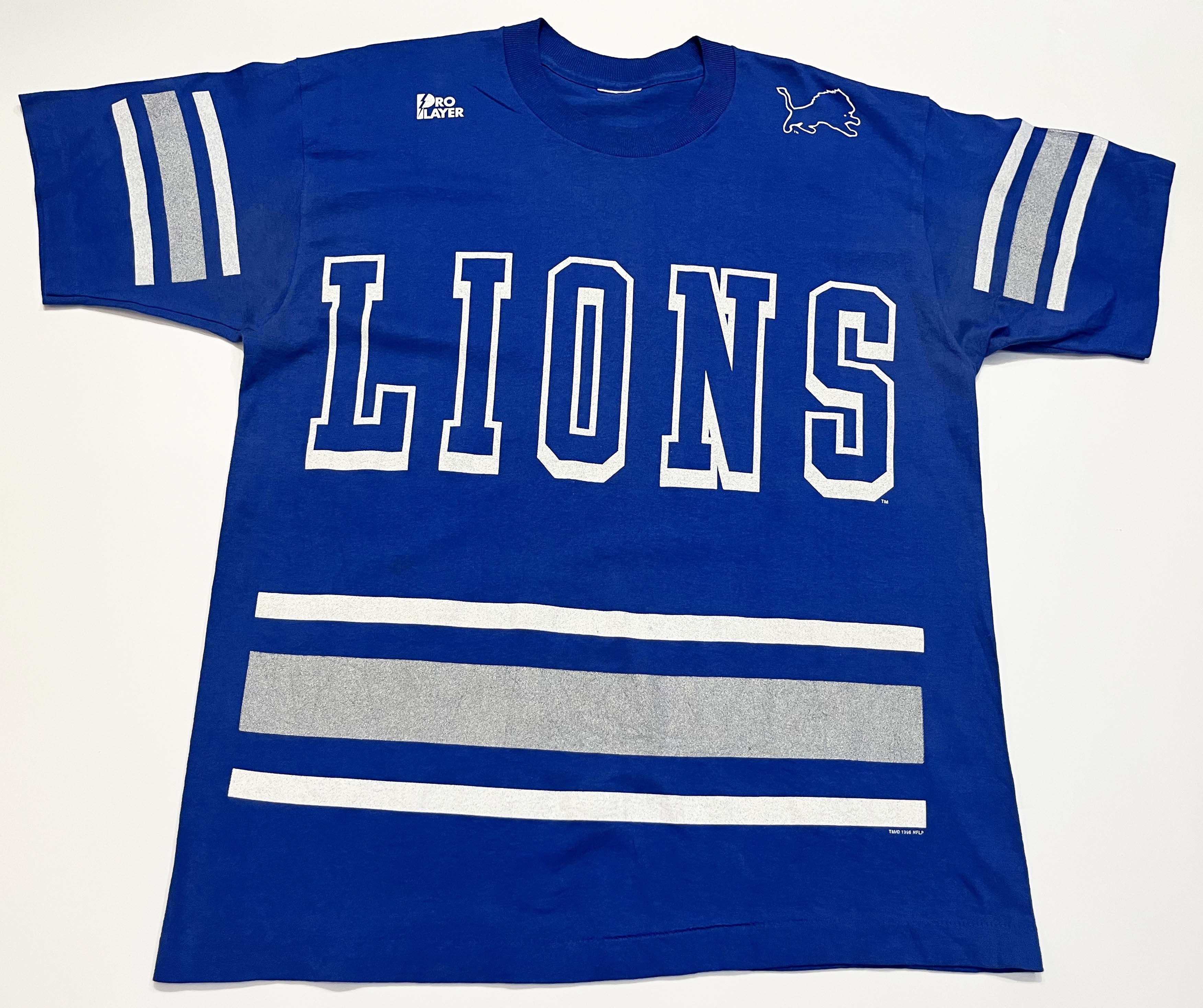 Vintage Pro Player 1996 NFL Detroit Lions Football T-Shirt