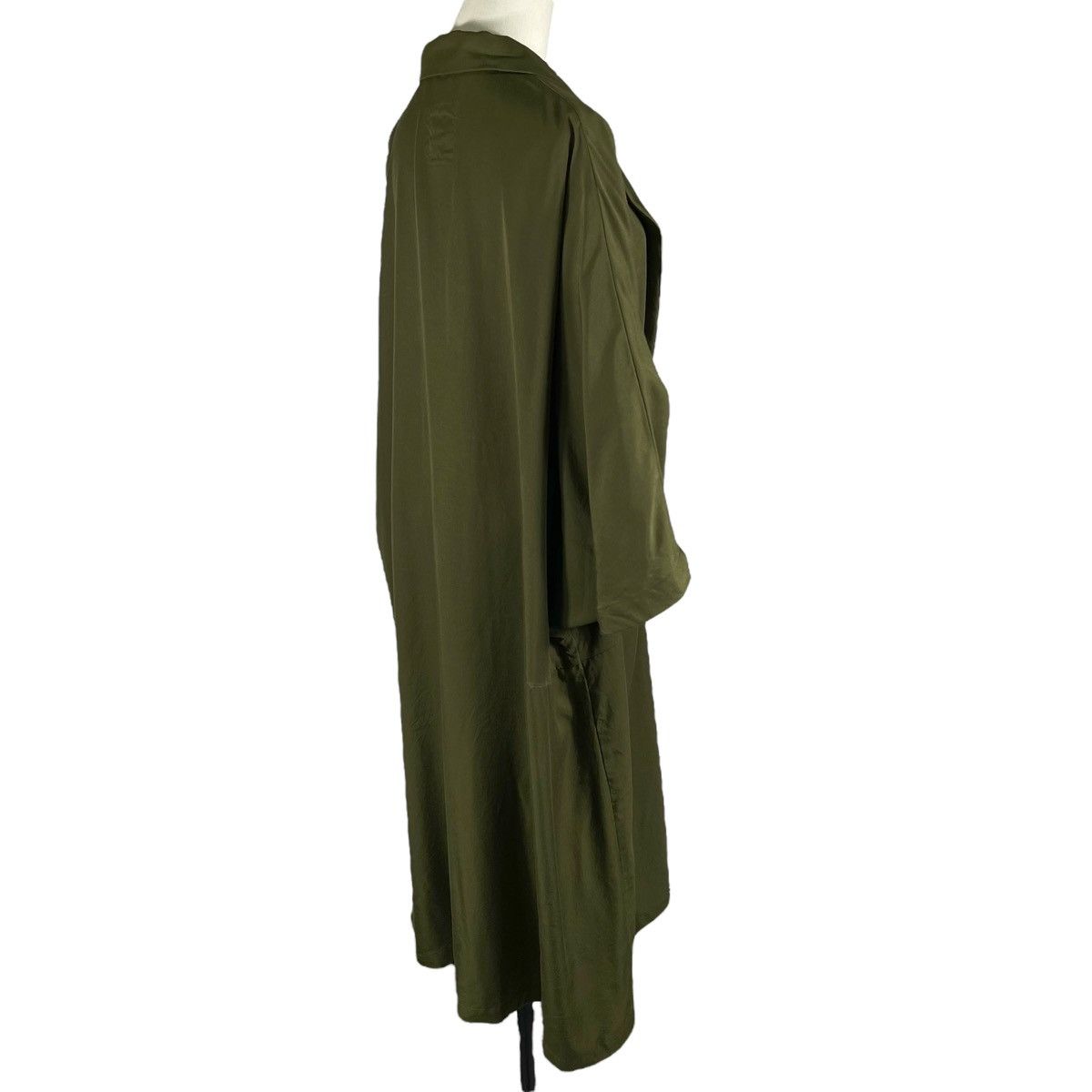 Limi Feu LIMI FEU Yohji Yamamoto Olive Green Kimono Coat Long Robe Size S / US 4 / IT 40 - 6 Thumbnail