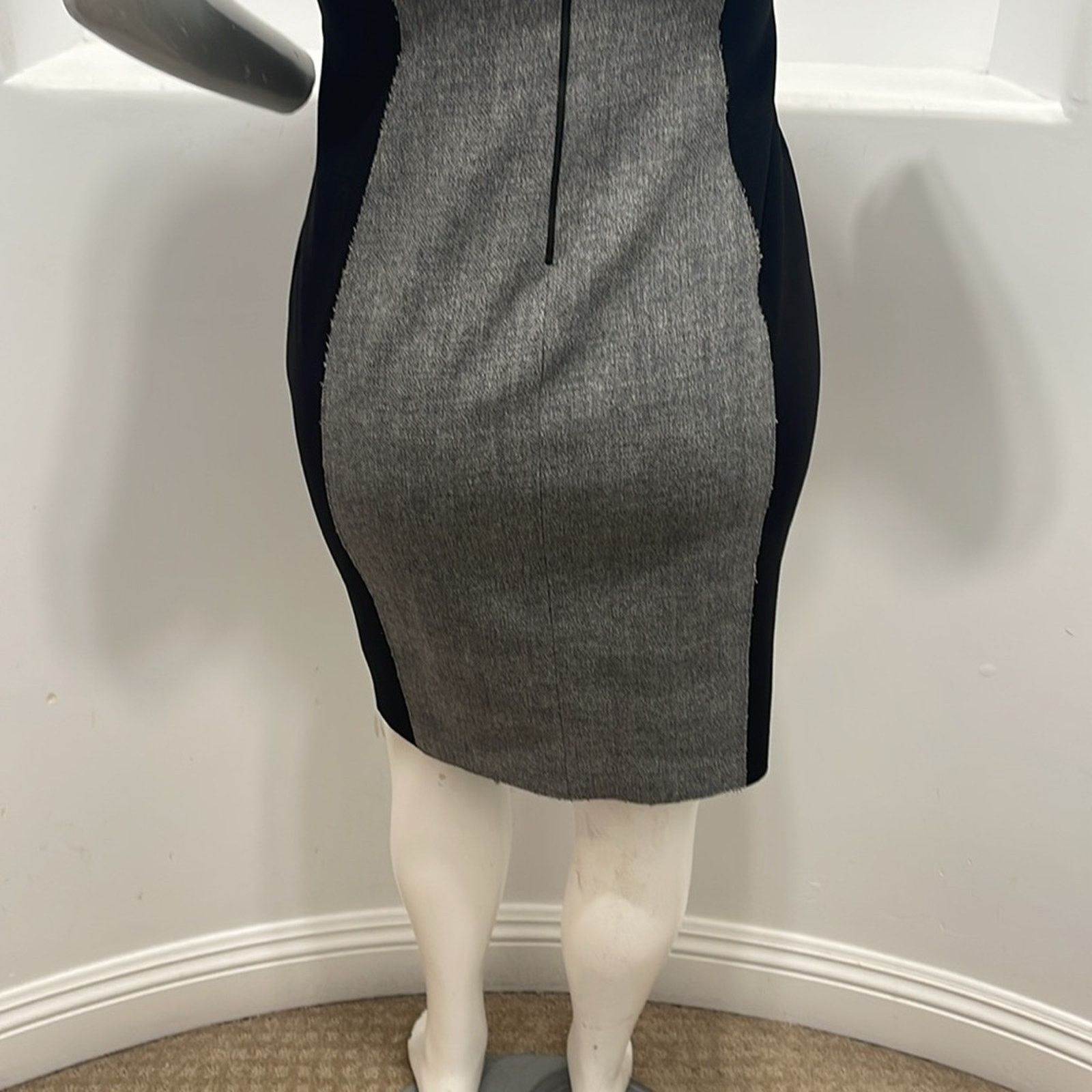 Elie Tahari Elie Tahari Axel Black Gray Sheath Dress Short Sleeve 10 Size L / US 10 / IT 46 - 12 Thumbnail