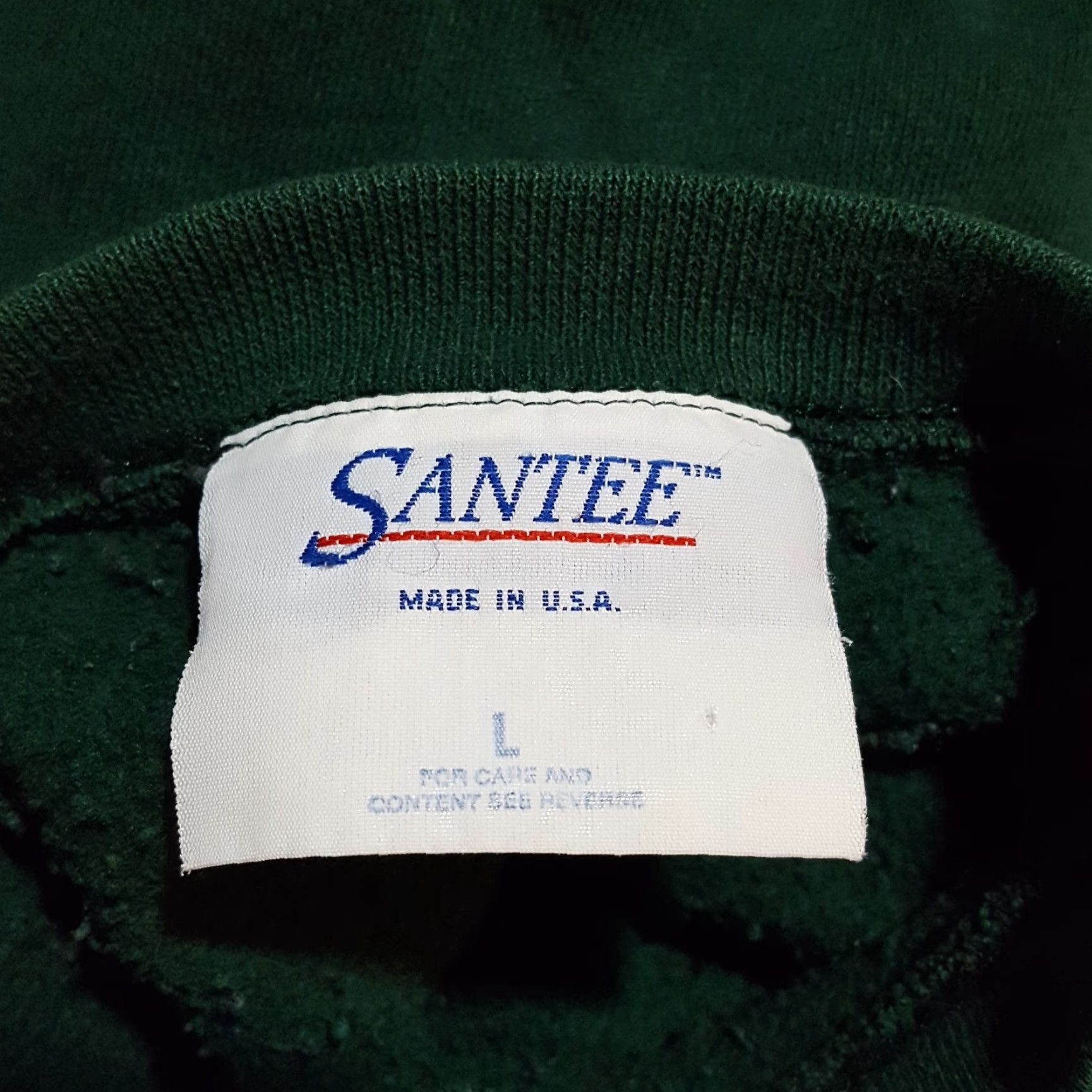 Vintage VINTAGE Teddy Bear 90s Sweatshirt L Green Pullover Crewneck Santee Unisex Adults - Size Large, 80s, Animal, Graphic Print, US Made Size US L / EU 52-54 / 3 - 5 Thumbnail