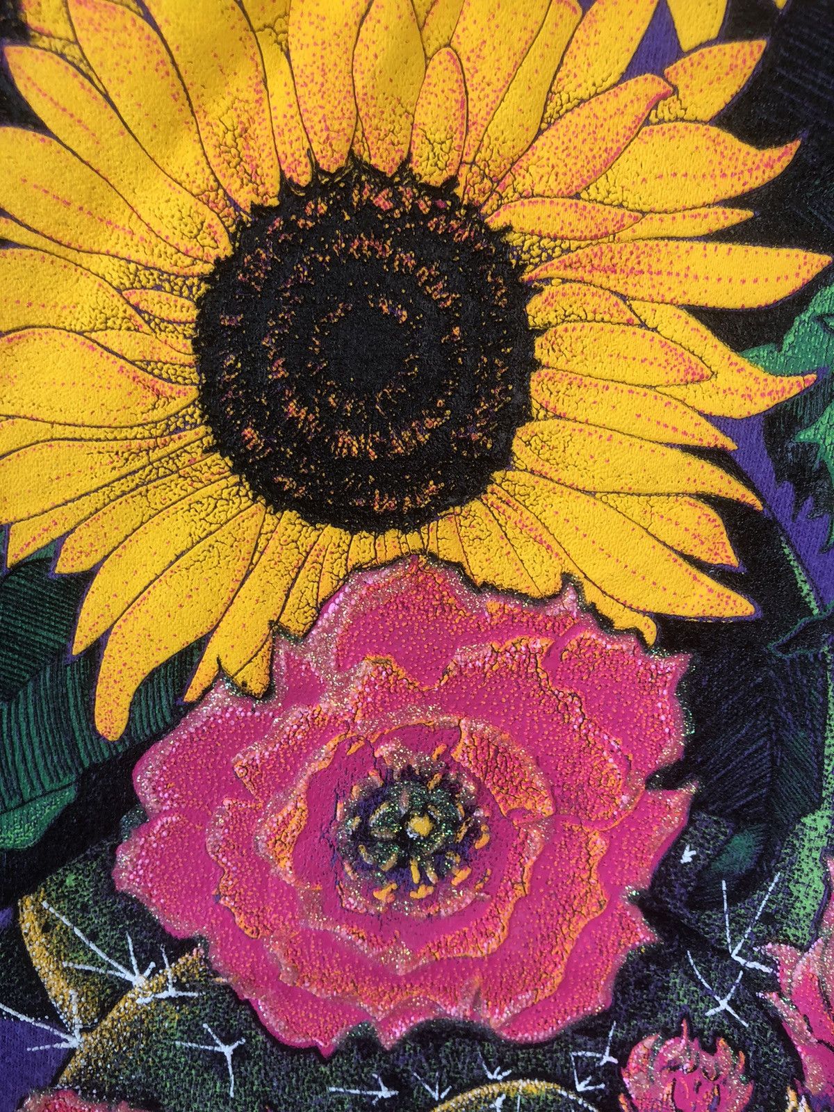 Vintage Vintage 90s The Flower Art Tee Size US XL / EU 56 / 4 - 4 Thumbnail