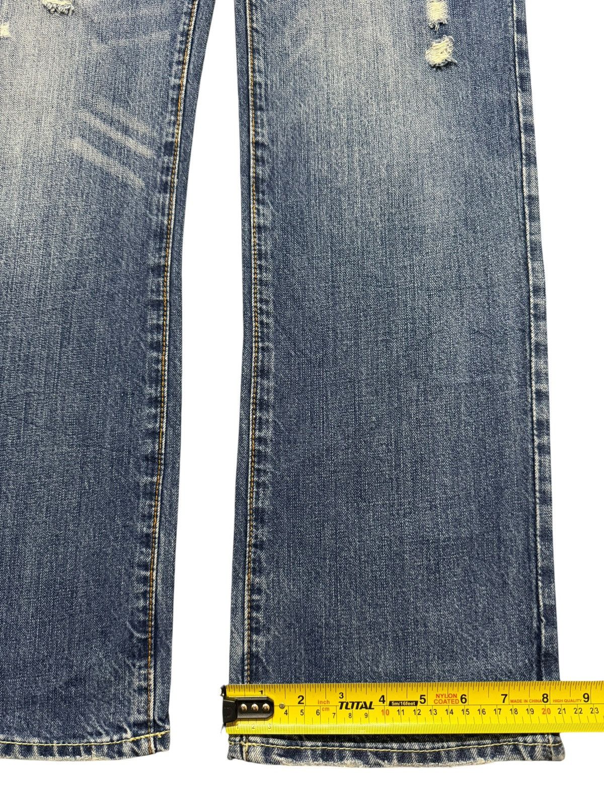 Abercrombie & Fitch Vintage 90s Abercrombie & Fitch Blue Wash Ripped Regular Fit Size US 34 / EU 50 - 14 Thumbnail