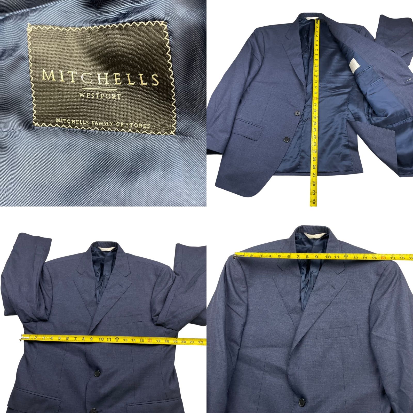Vintage Samuelsohn Blazer Jacket 2-Button Navy Blue 100% Wool 42S Short Men Mens Vintage? No. (Oops) Size 42R - 8 Thumbnail