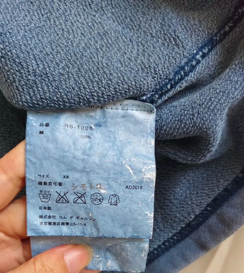 Comme des Garcons Comme Des Garcons Navy blue decolorized hoodie 2503-Nextarr Size XS / US 0-2 / IT 36-38 - 4 Thumbnail