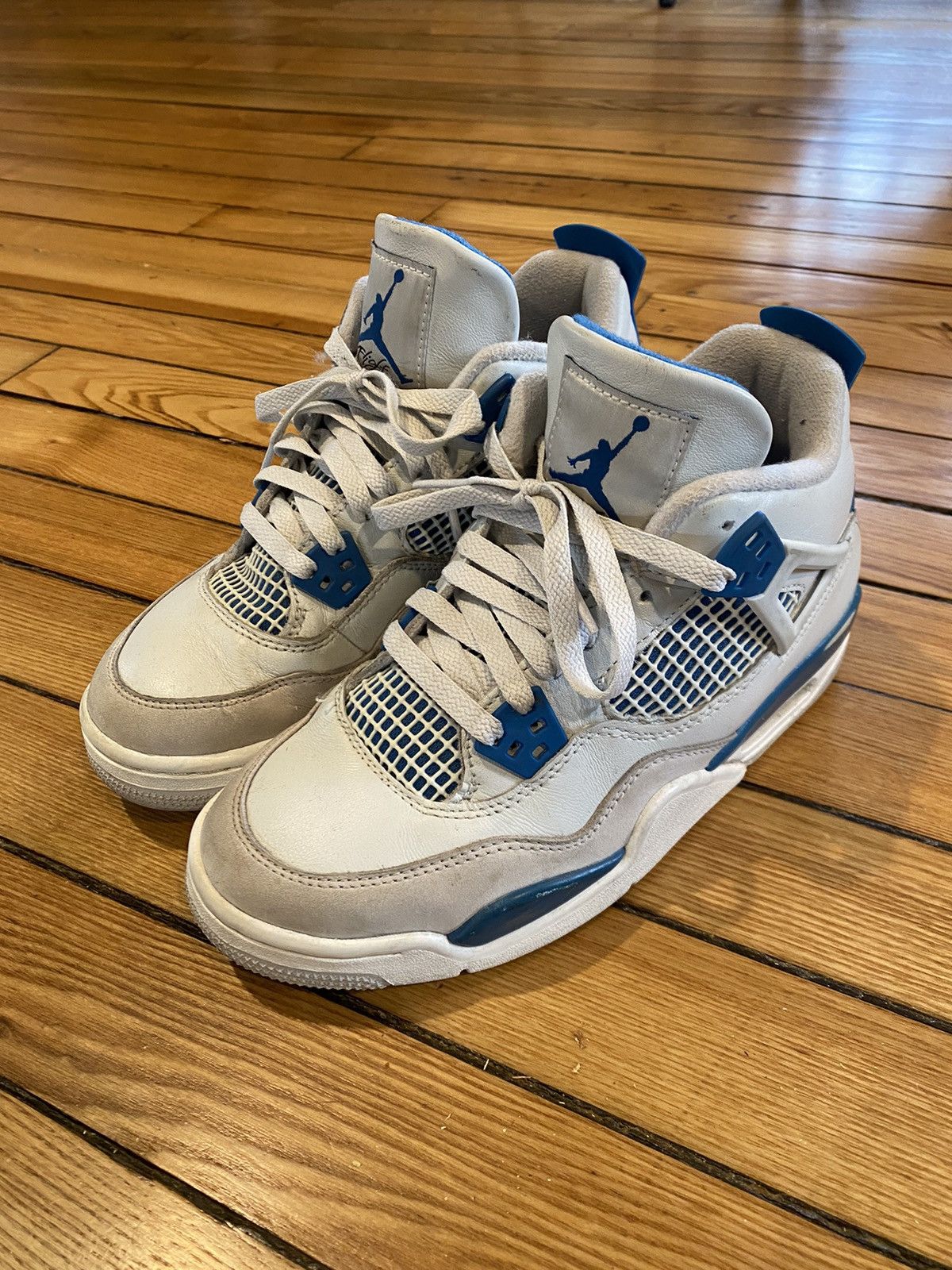 Jordan Brand × Nike 5.5Y 7W military blue Jordan 4 retro Size US 5.5 / EU 38 - 2 Thumbnail