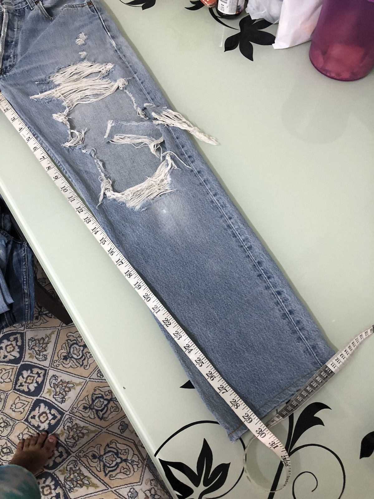 Vintage Rare❗️Vintage 90s Levis 501 Distressed Jeans Like Kapital Size US 30 / EU 46 - 24 Thumbnail