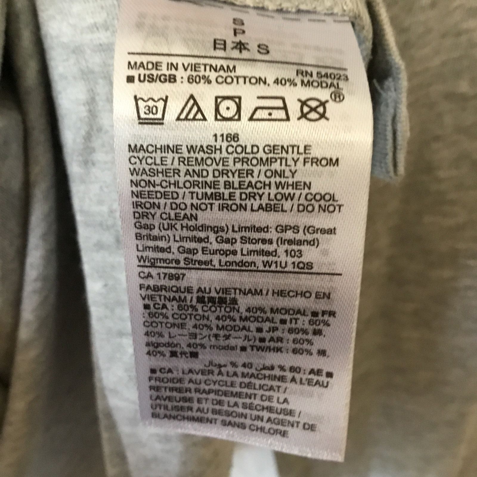 Gap GAP Gray Jersey Knit Hoodie Size XS / US 0-2 / IT 36-38 - 12 Thumbnail